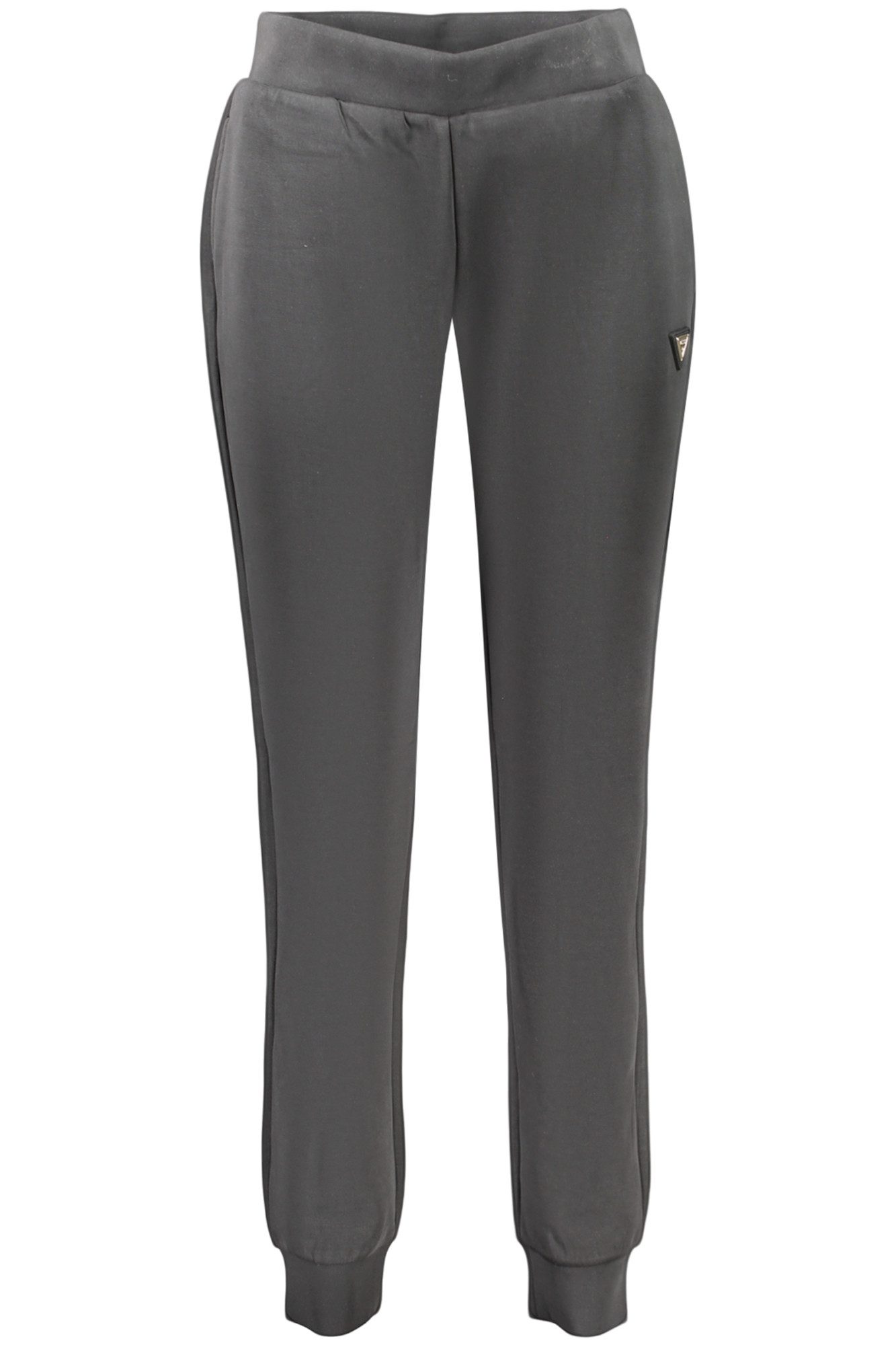 GUESS JEANS 5-Pocket-Hose Damenhose Schwarz mit elastischem Bund & Applikation - Modetrend 2023