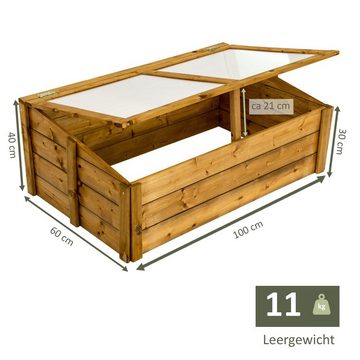 NATIV Frühbeet Frühbeet aus Holz für Gartenbeete