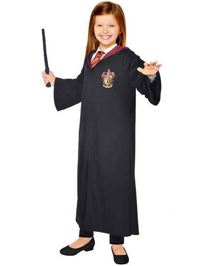 Amscan Hexen-Kostüm Hermine Kostüm für Kinder - Schwarz Rot, Magierin Zauberin aus Harry Potter