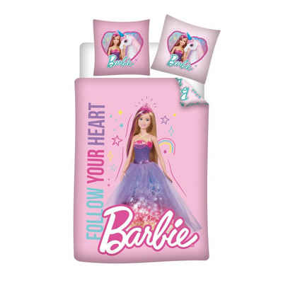 Babybettwäsche Herzensträume: Barbie Baby-Bettwäsche „Follow Your Heart“, Gemütlich, AY!Max, 2 teilig