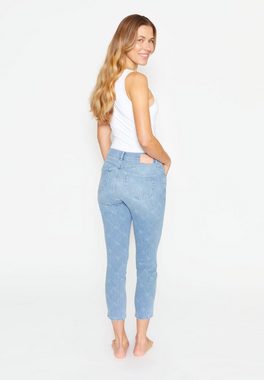 ANGELS 7/8-Jeans Jeans Ornella mit Laser Print mit Label-Applikationen