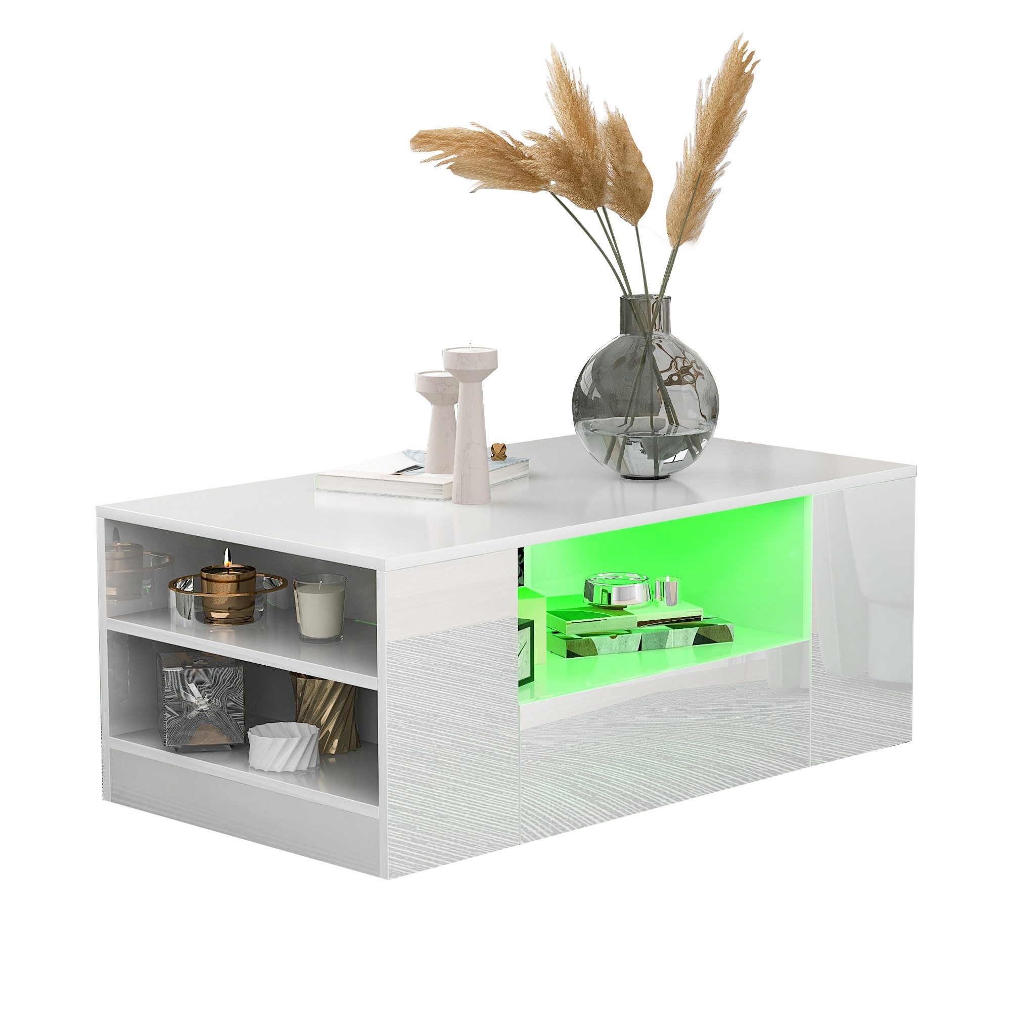 OKWISH Couchtisch mit LED-Beleuchtung (95 x günstig online kaufen