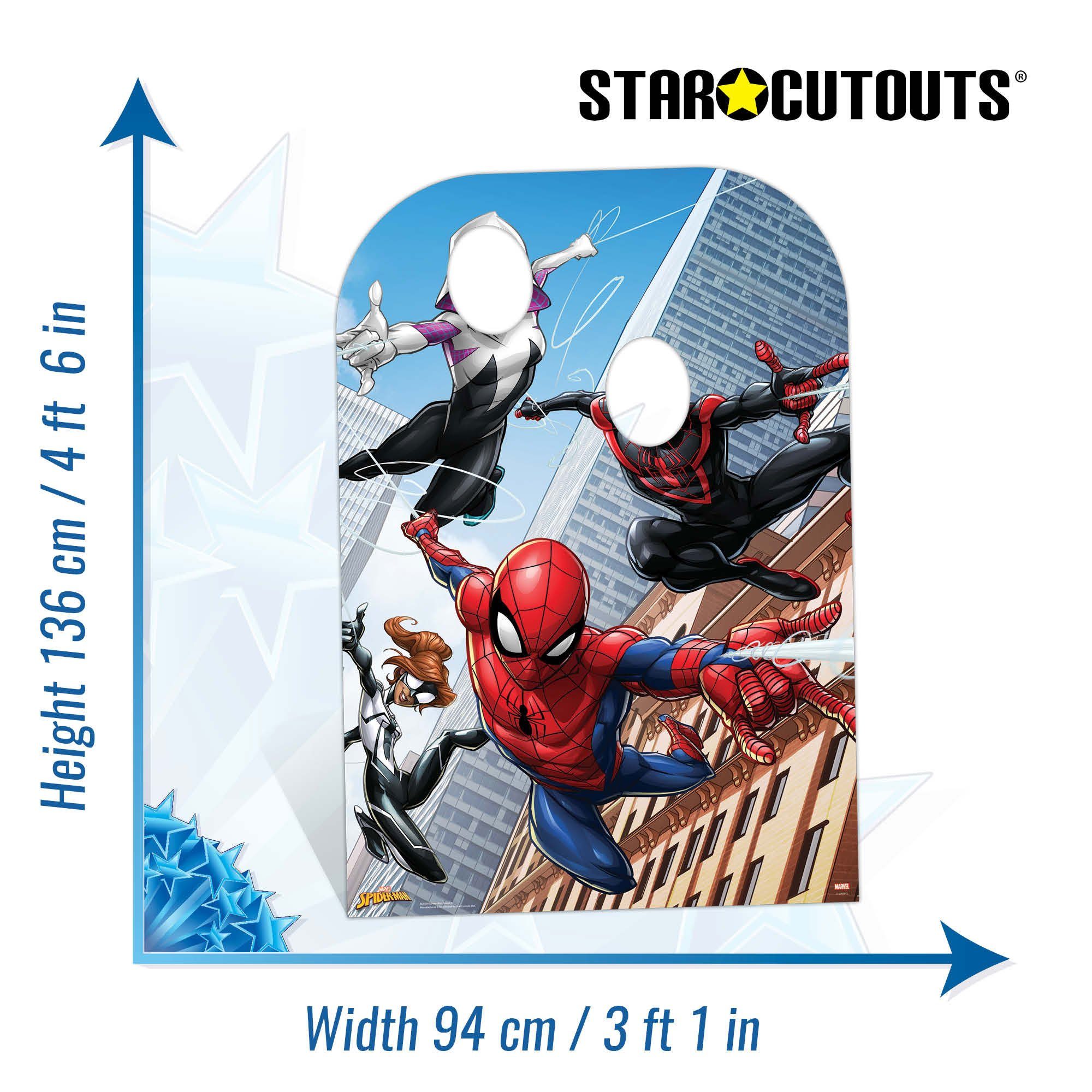 empireposter Dekofigur Spider-Man - 95x136 cm In Warriors Pappaufsteller Web Stand - Standy