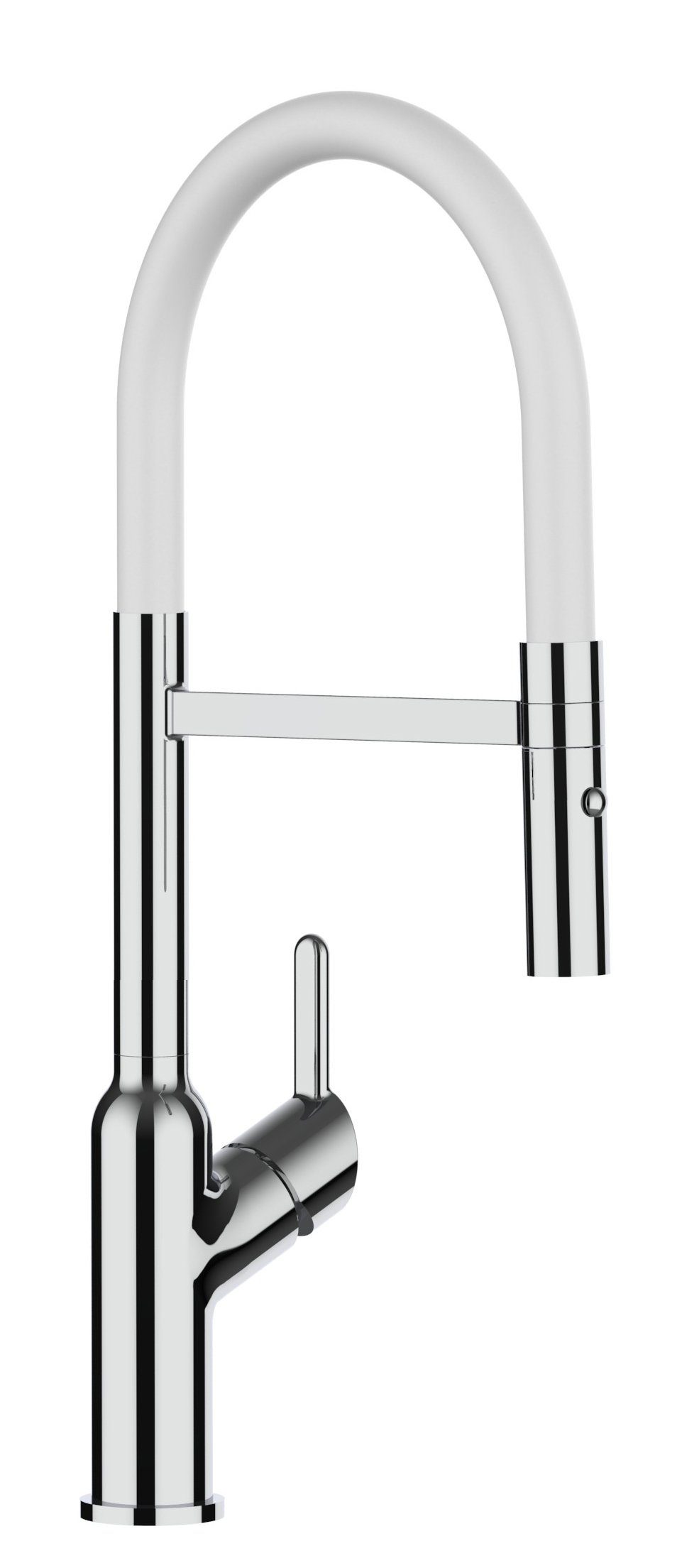 2Strahl Küchenarmatur 360° Weiß strahl Auslauf und mit Wasserhahn chrom Brause Hochdruck, Verchromung, Küchenarmatur Chrom abnehmbarer mit 2 Brause Hochwertige Design / VIZIO schwenkbarem