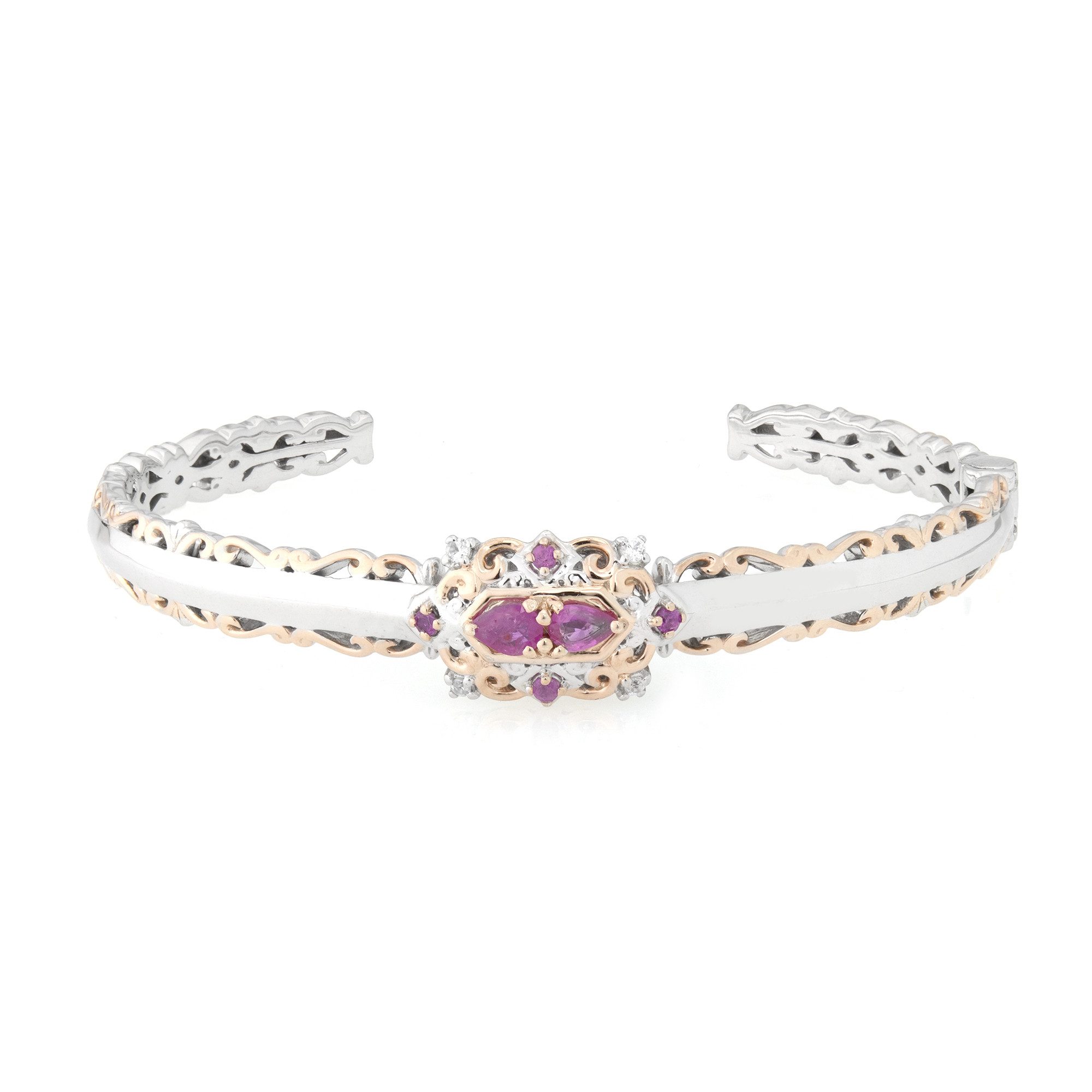 Cavill Silberarmband Burma Rubin Silber Armreif, Sterling Palladium (1-tlg)