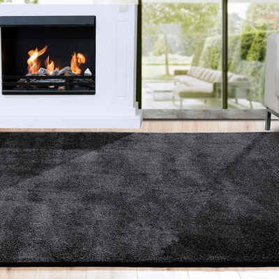 Hochflor-Teppich Shaggy-Teppich Prestige Dunkelgrau, Erhältlich in 5 Farben, Floordirekt, rechteckig, Höhe: 30 mm, Extra flauschig