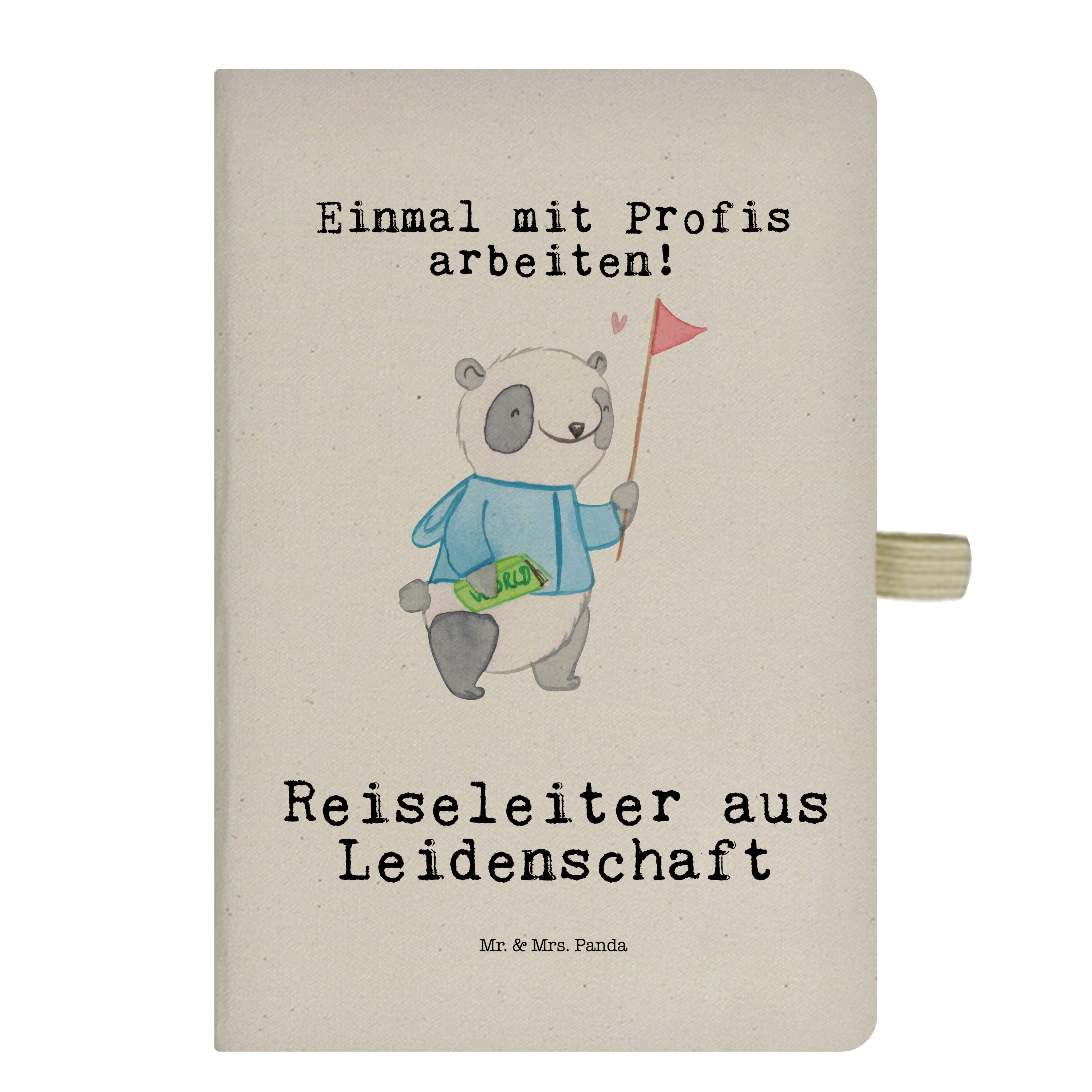 Mr. & Mrs. Panda Notizbuch Reiseleiter aus Leidenschaft - Transparent - Geschenk, Danke, Adressb Mr. & Mrs. Panda