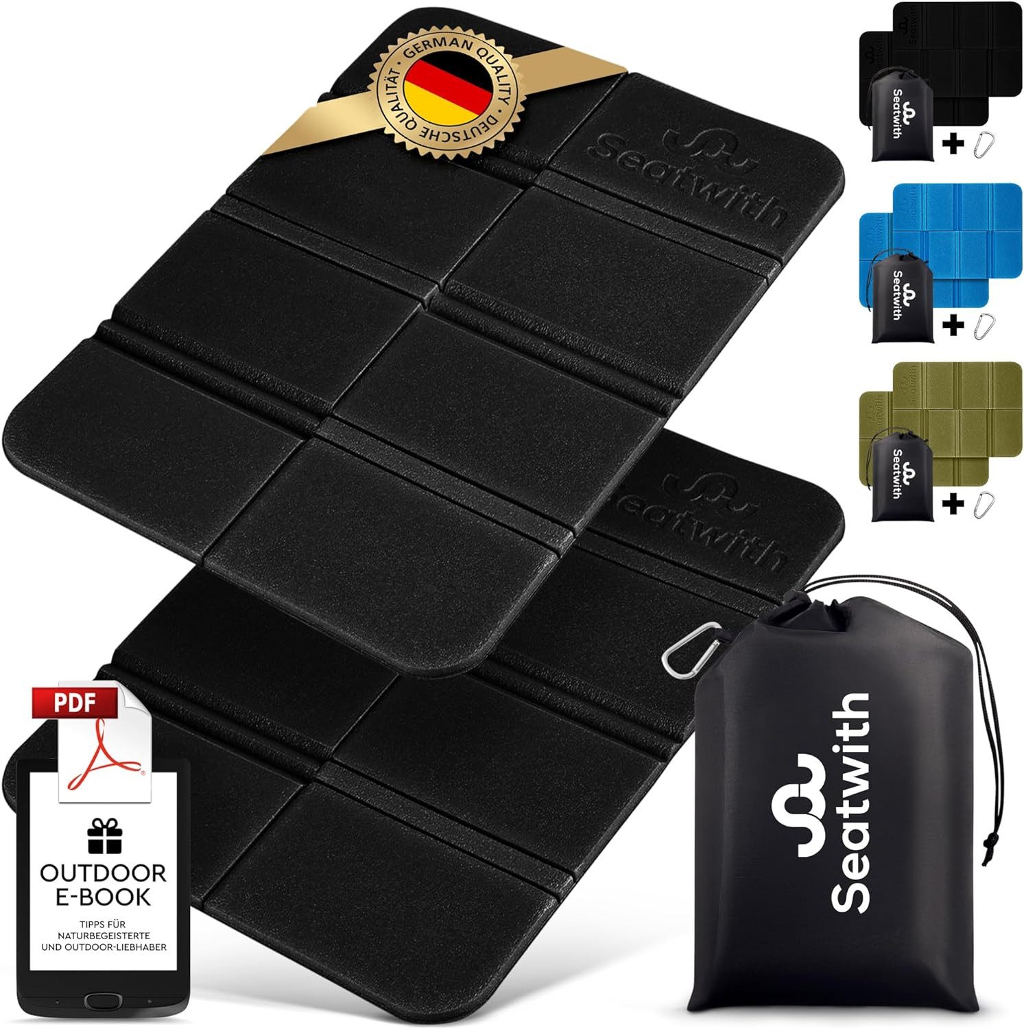 Seatwith Thermositzkissen Sitzmatte/Faltbares Iso-Thermo-Sitzkissen, mit Tr günstig online kaufen