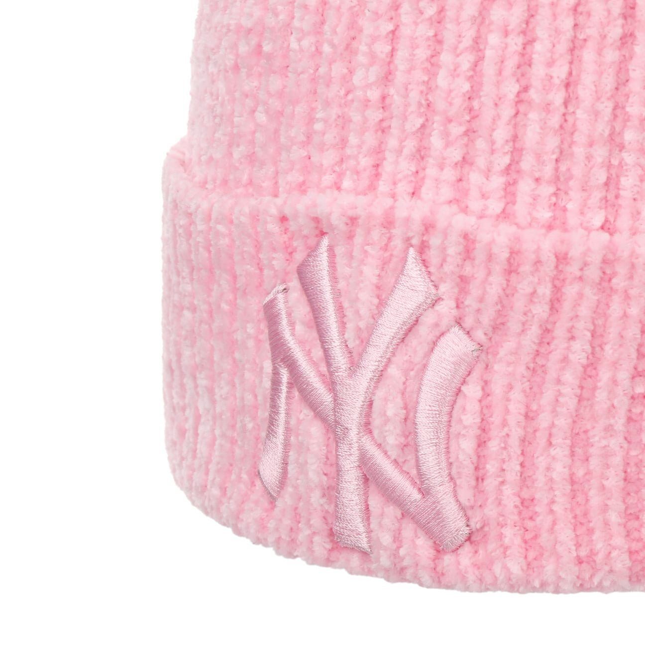 New Era Bommelmütze (1-St) pink mit Umschlag Strickmütze