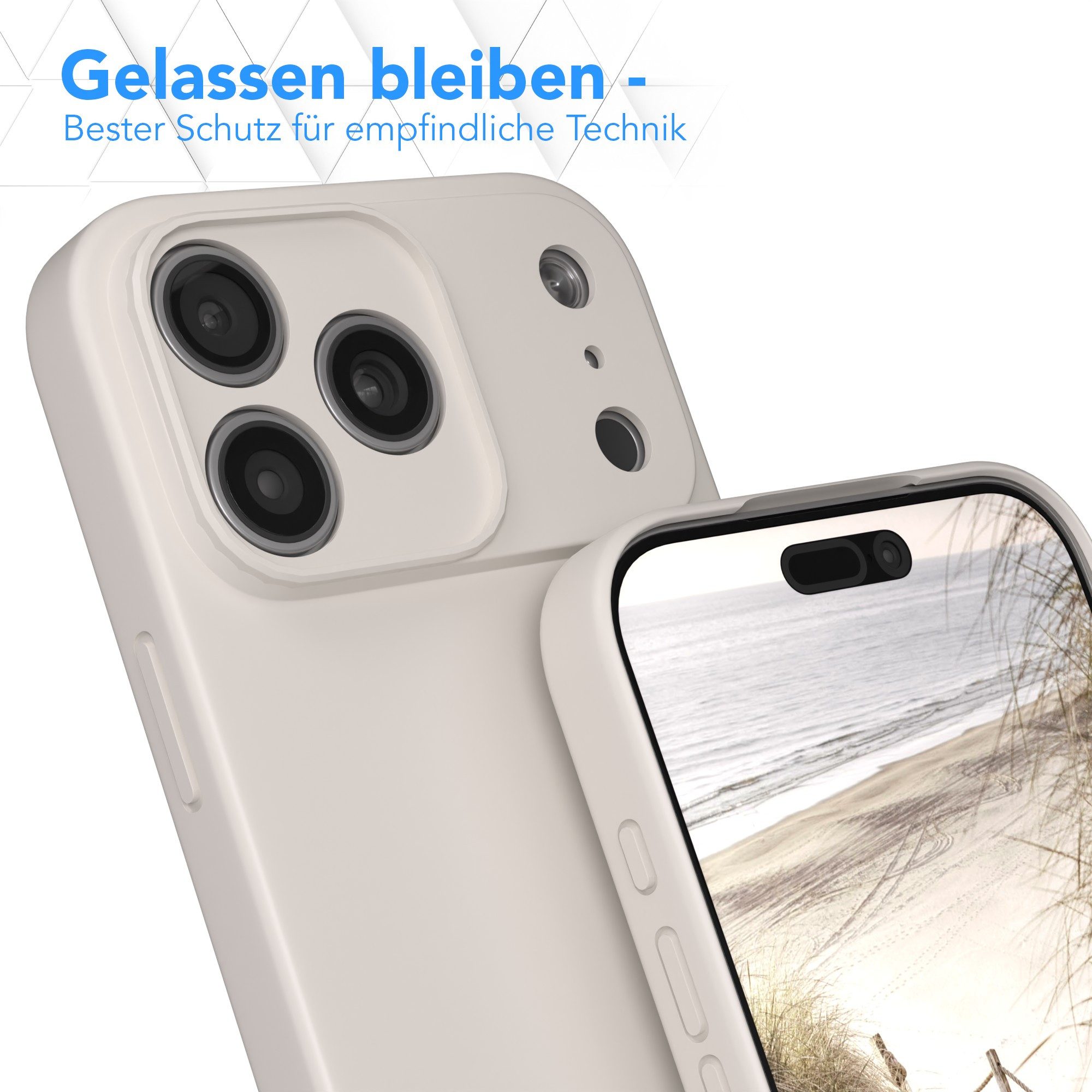 EAZY CASE Handyhülle für Apple iPhone 17 Pro Max Hülle Silikon 6,9 Zoll, Bumper Case Matt Slimcover Silikonschutzhülle elastisch Polarstern – Bild 4 von 5