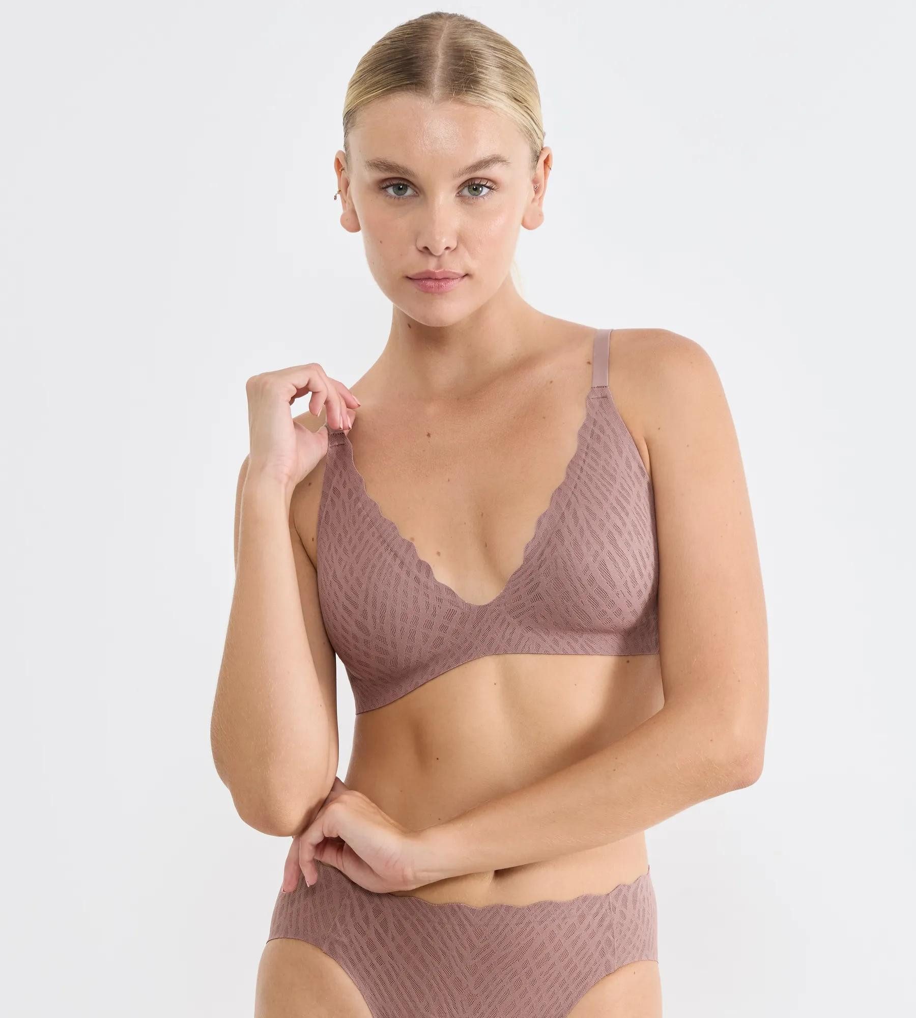 sloggi Bügelloser BH ZERO Feel Bliss THE UP Spitzenoptik, Lift-Up Effekt, mit herausnehmbaren atmungsaktiven Pads