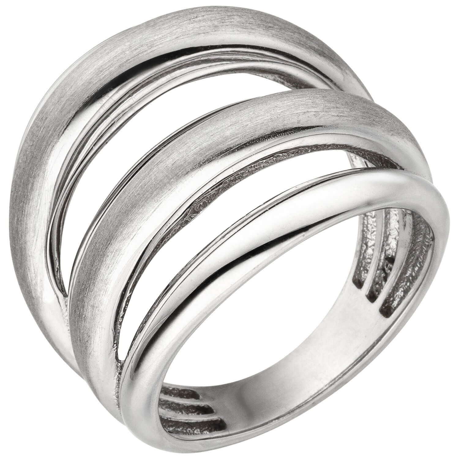 Schmuck Krone Silberring Breiter Ring 5-reihig aus 925 Silber, Silber 925 günstig online kaufen