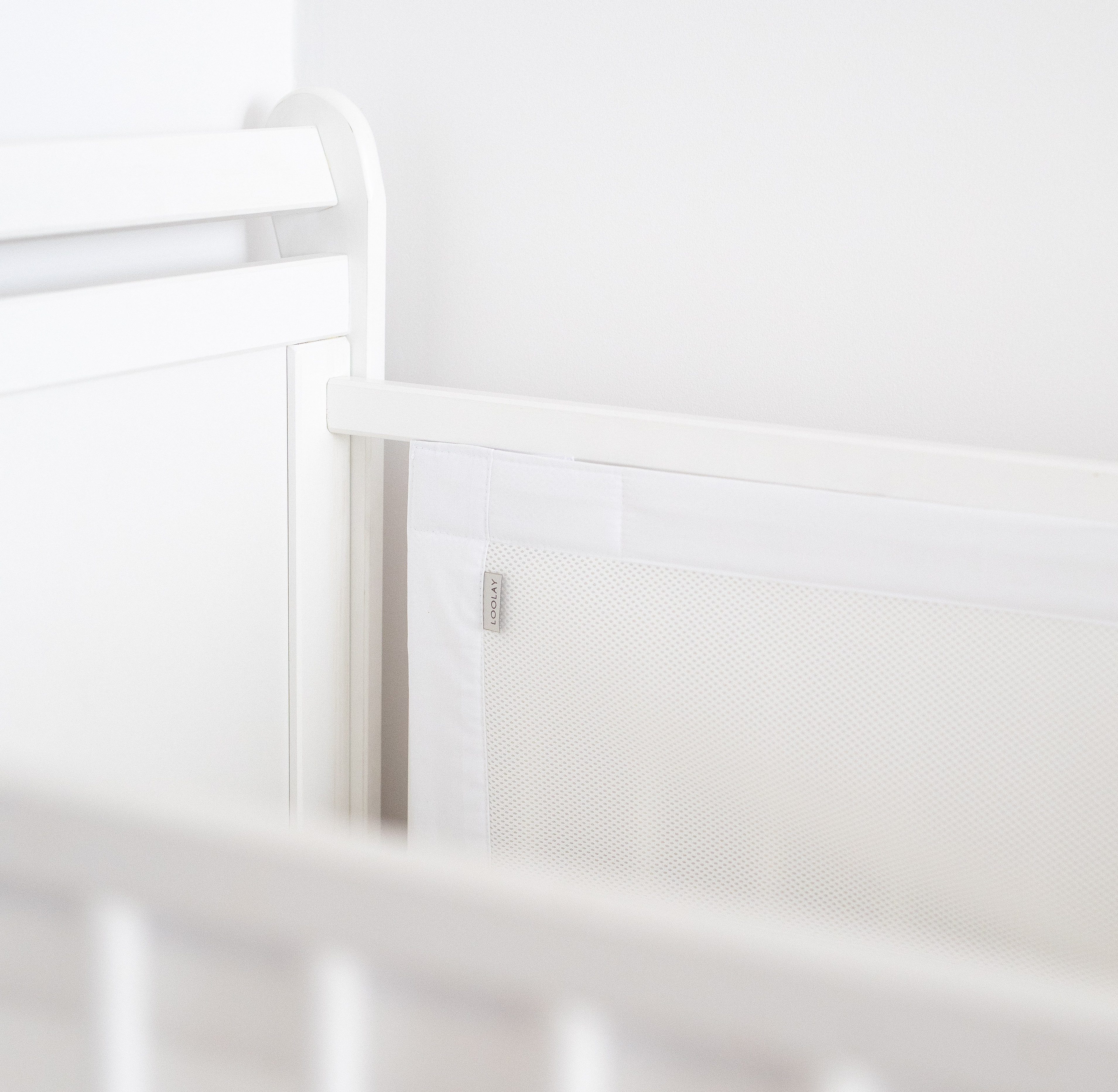 Loolay Bettnestchen WEIß Atmungsaktiv Netzstoff BETTUMRANDUNG für 140 x 70 günstig online kaufen