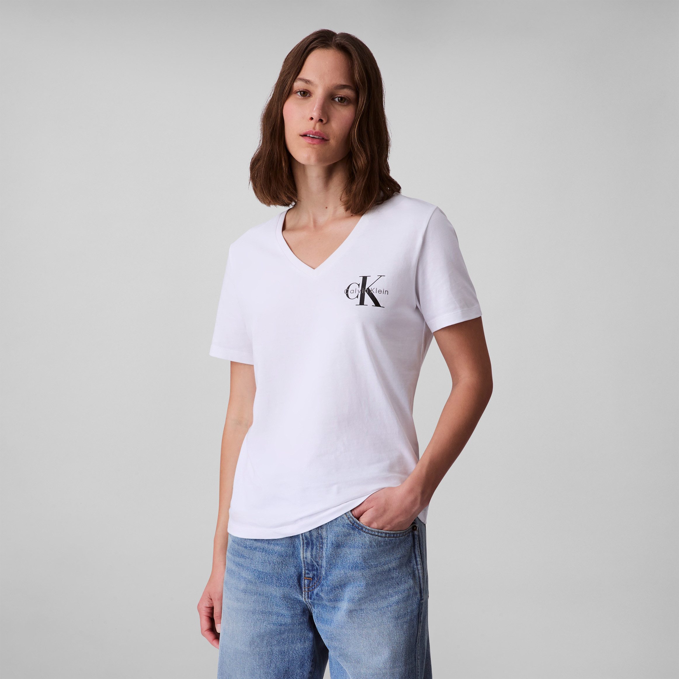 Calvin Klein Jeans T-Shirt (Packung, 2-tlg., 2er-Pack) Mit V-Ausschnitt günstig online kaufen