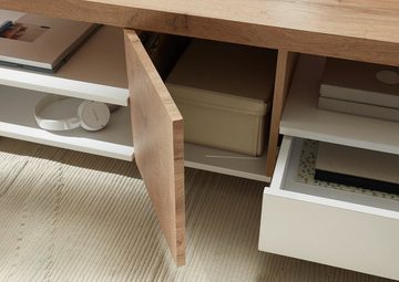 MCA furniture Couchtisch Couchtisch Rennes, auf Rollen, 120x60, Eichefarben / weiß matt (no-Set)