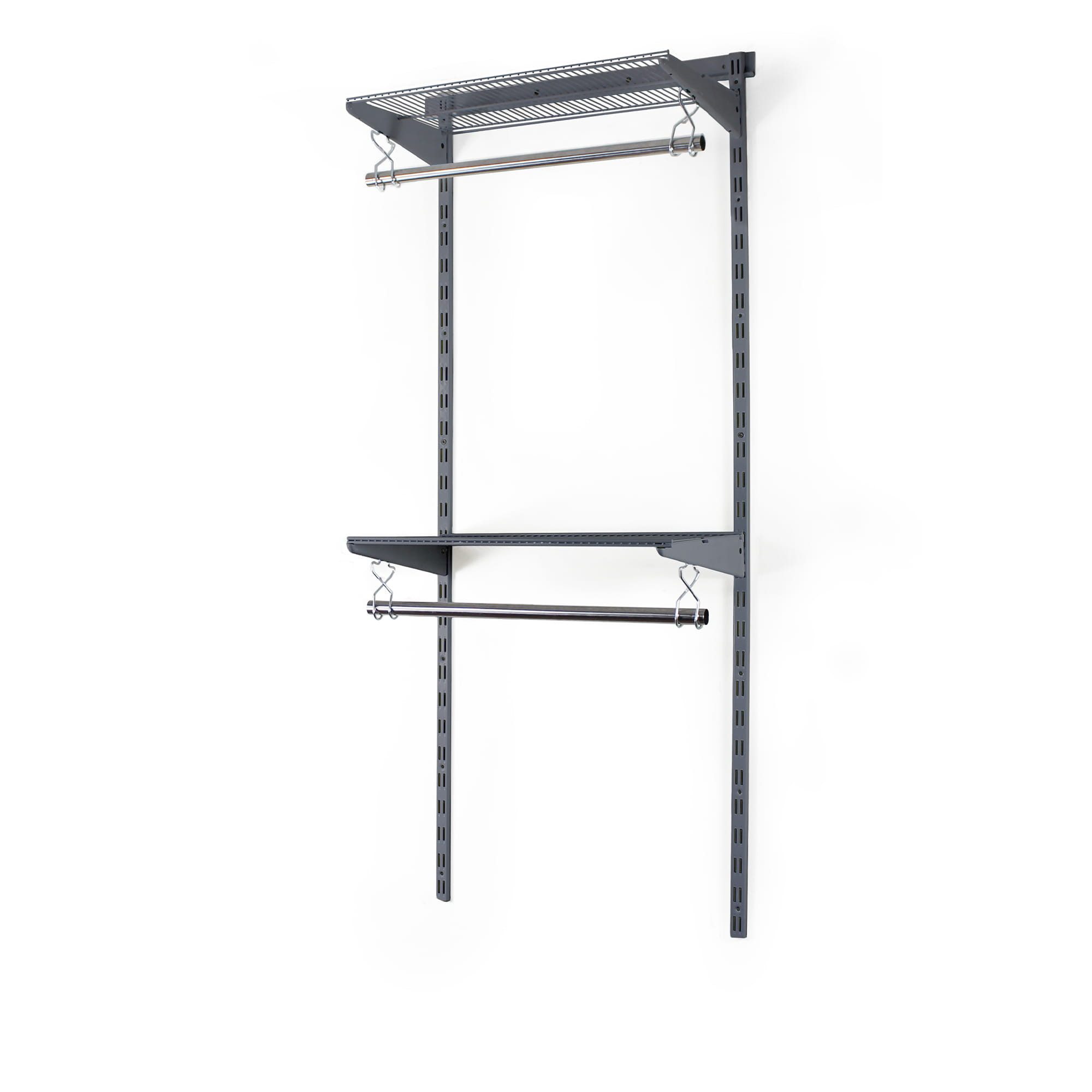 BOOMET Kleiderschrank Kleiderschranksystem Bausatz (Rail anthrazit) günstig online kaufen