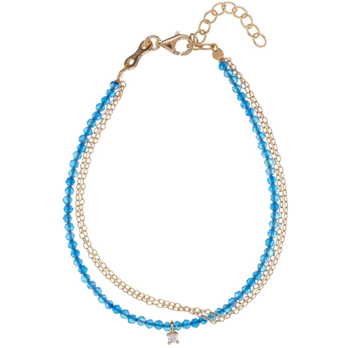Alisia Silberarmband AL4969.01.076, Damenarmband Chroma Goldfarben Blau