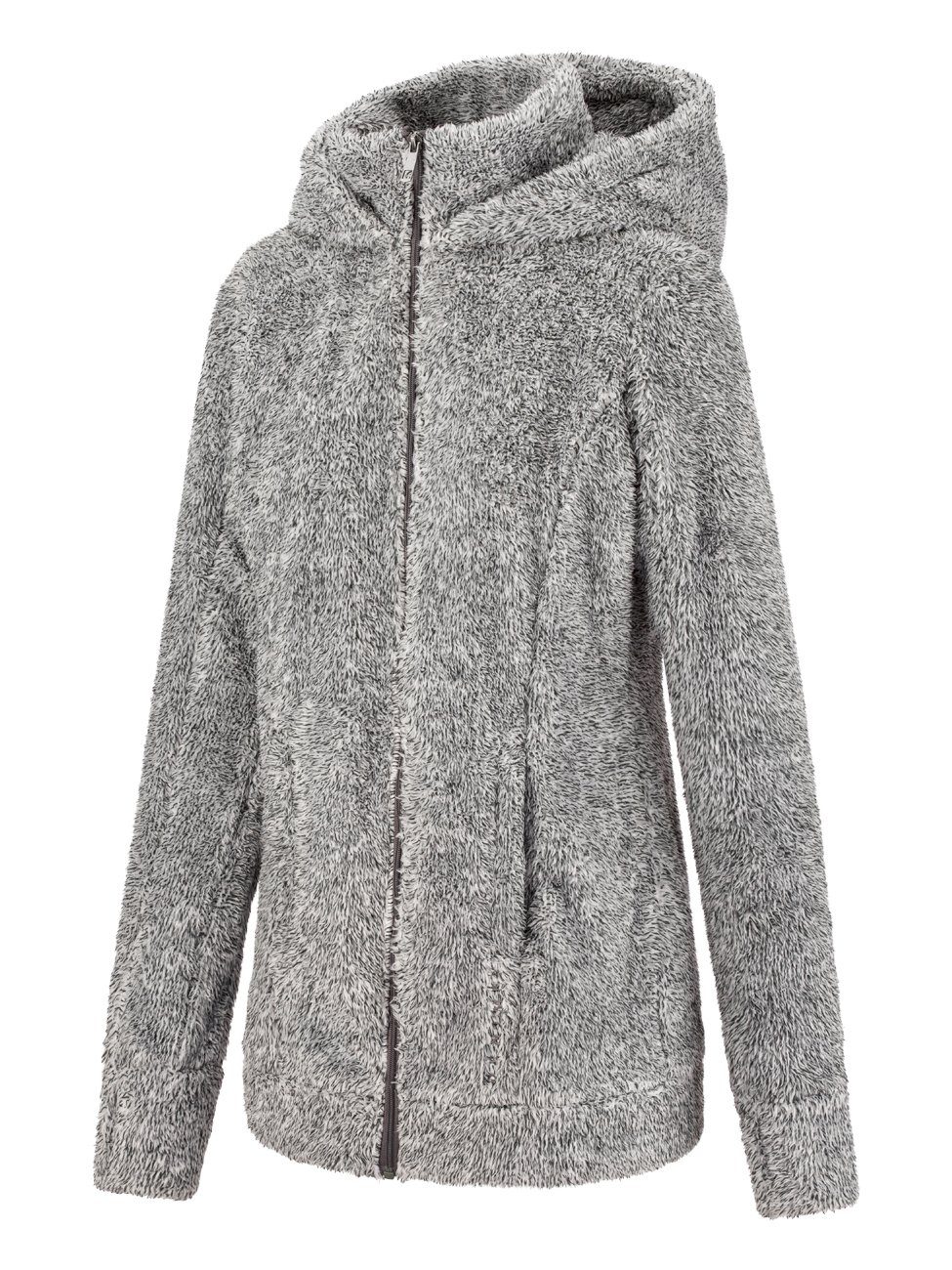 DENIMFY Outdoorjacke Damen Fleecejacke DFMila Regular Fit Kapuzenjacke mit Teddyfleece – Bild 3 von 5