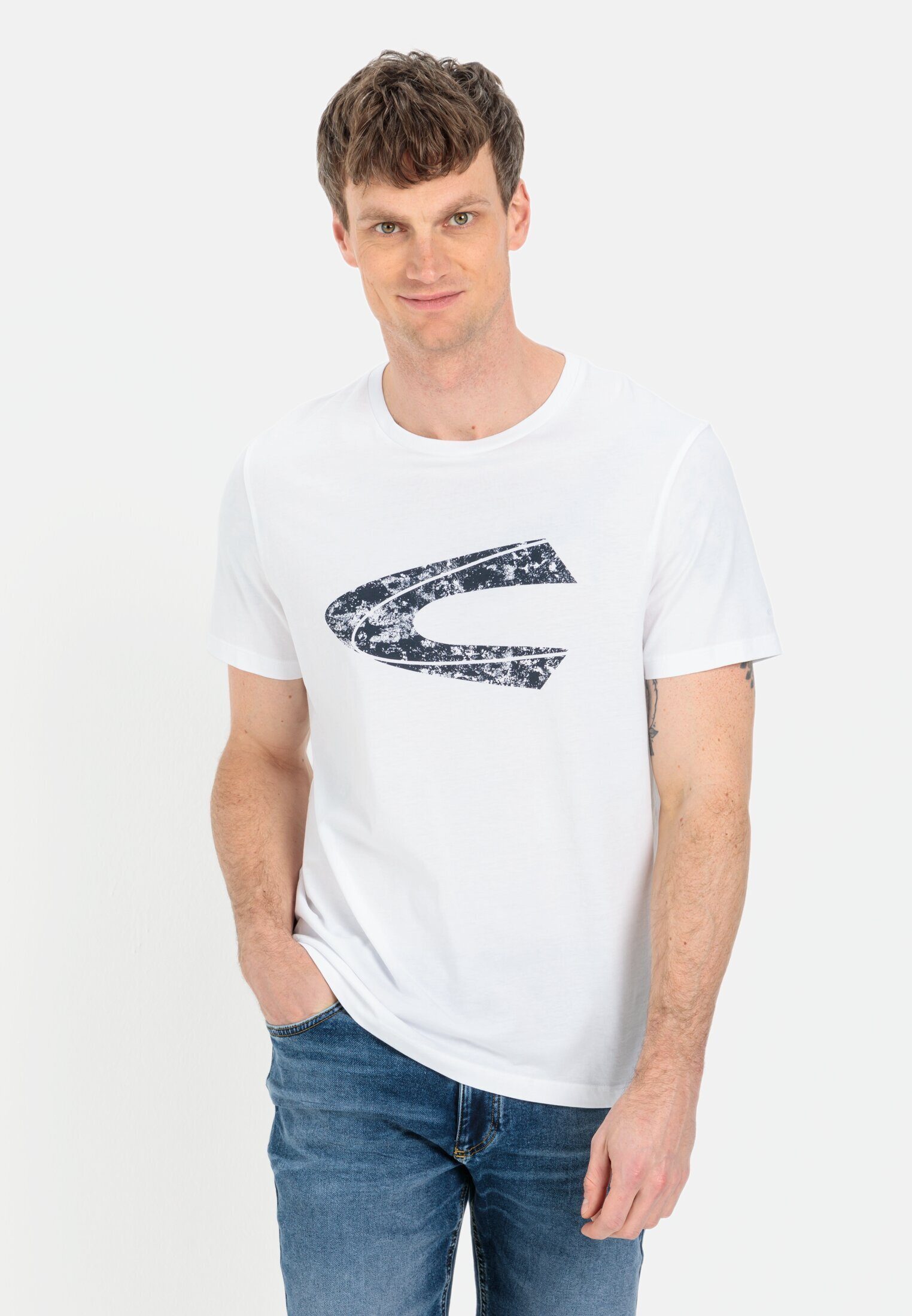 camel active Print-Shirt aus nachhaltigem Organic Cotton Kurzarm