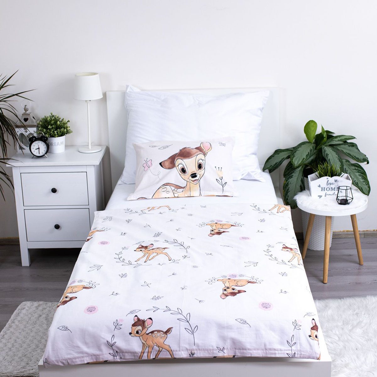 Disney Kinderbettwäsche Disney Bambi Babybettwäsche 100 x 135 cm + 40 x 60 cm Baumwolle, Renforcé, 2 teilig