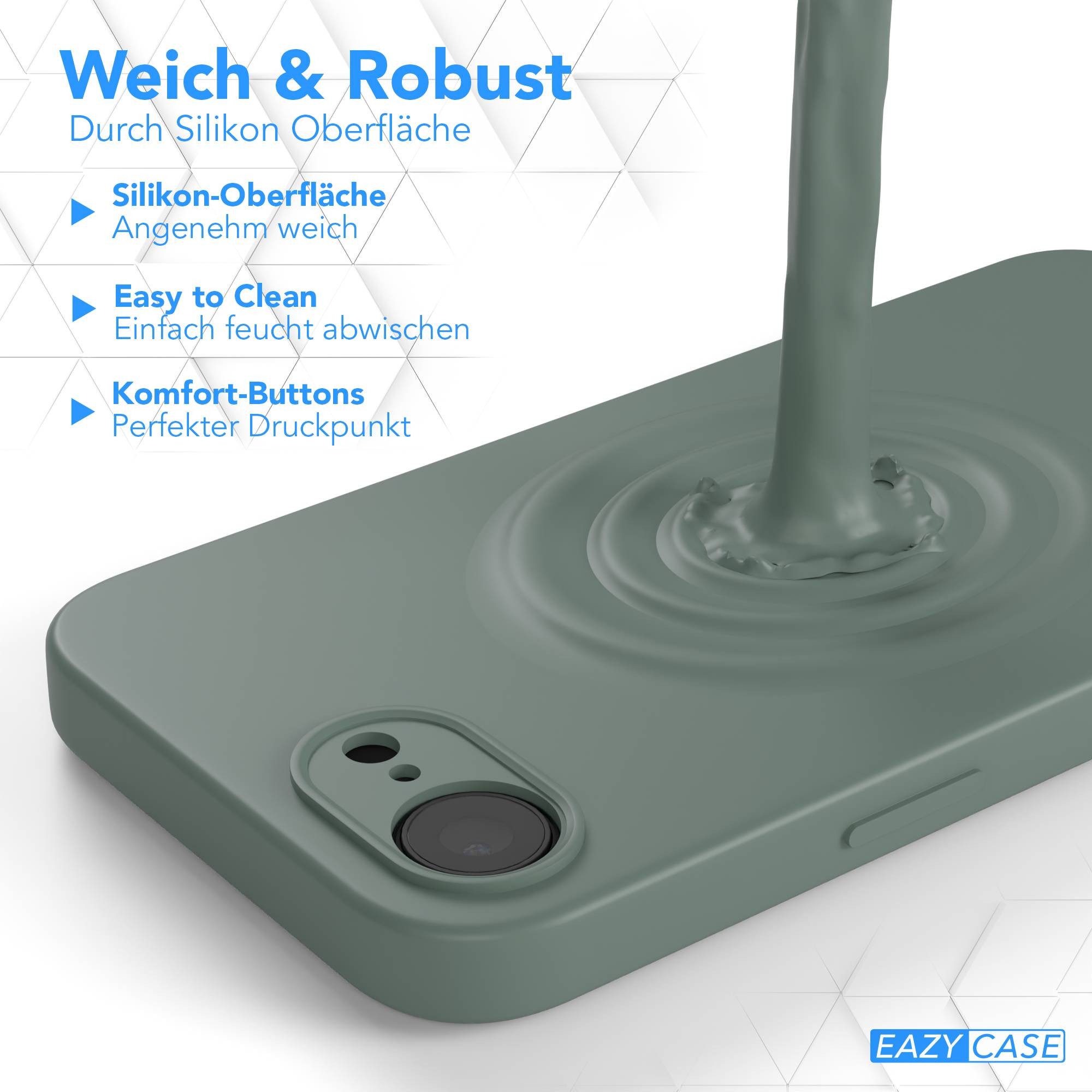 EAZY CASE Handyhülle TPU Hülle für Apple iPhone 17e 6,1 Zoll, Schutzhülle mit Kameraschutz stoßfest telefonhülle Matt Dunkelgrün – Bild 5 von 5