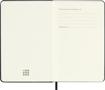 MOLESKINE Buchkalender, 12 Monate Wochenkalender Deutsch 2023 - 1 Wo = 2 Seiten - Horizontal - Hard Cover - Schwarz