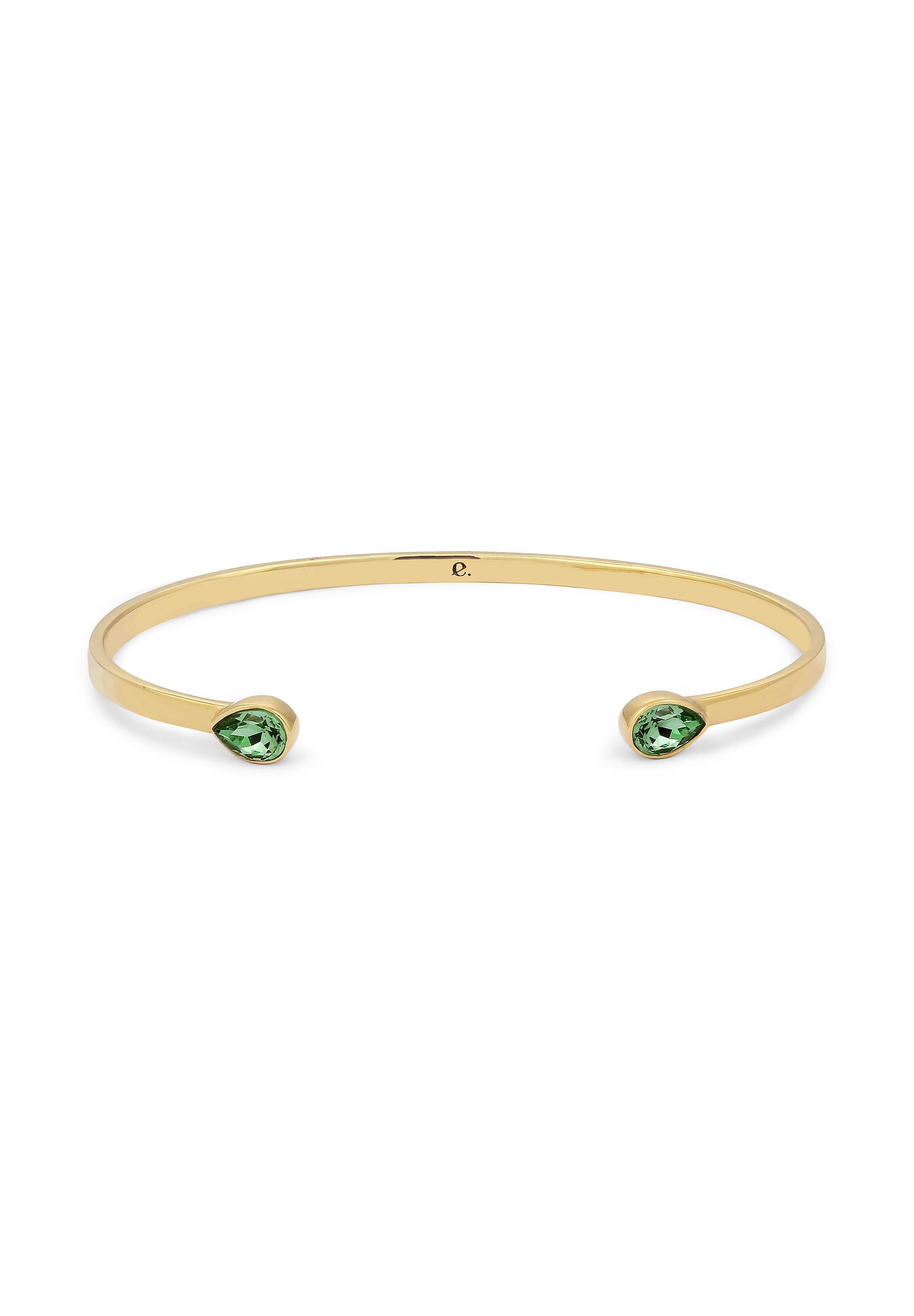 Elli Premium Armreif Amreif Hellgrün 925 Sterling Silber, mit Kristallen von Swarovski® (kein Set)