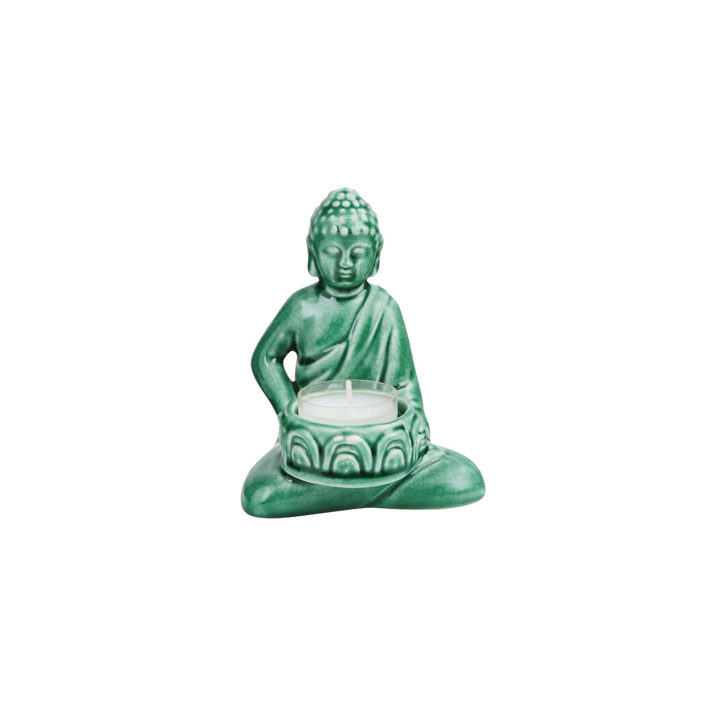 Statue Teelichthalter Höhe für Buddhafigur BUTLERS 12cm BUDDHA