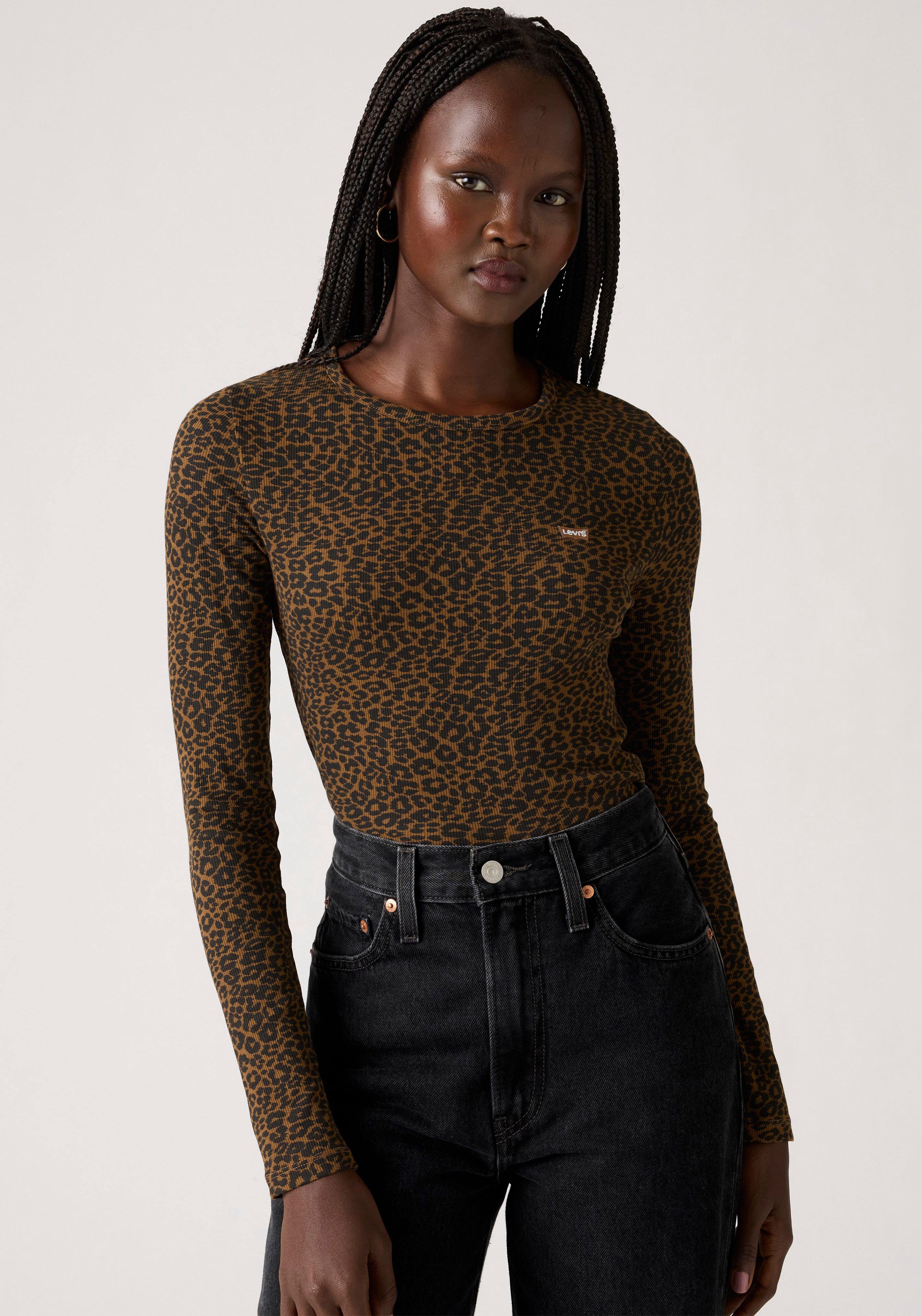 Levi's® Langarmshirt HAYES LS TEE in Ripp-Optik
