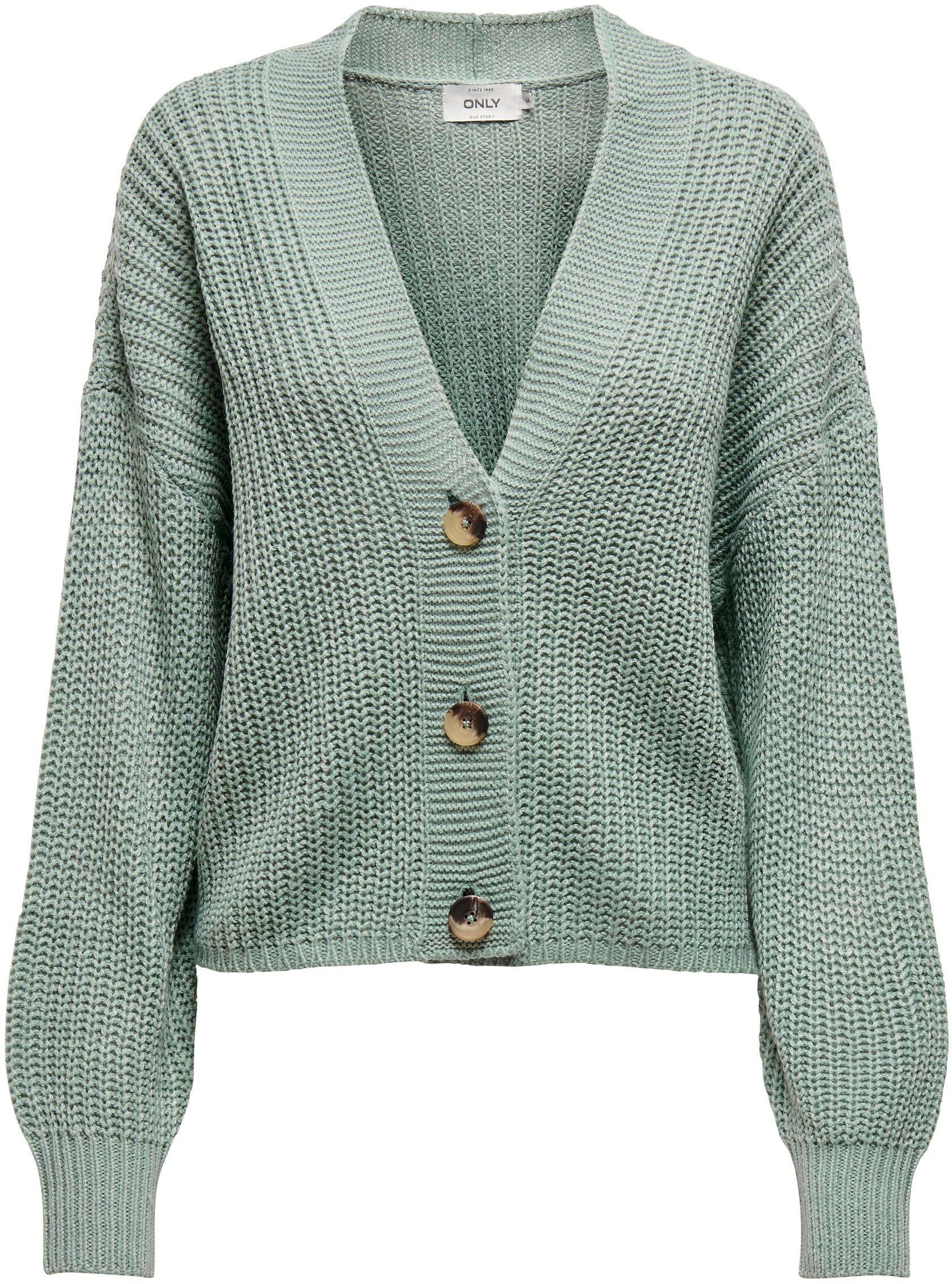 CARDIGAN NICE chinois NOOS L/S KNT green ONLCAROL ONLY Strickjacke