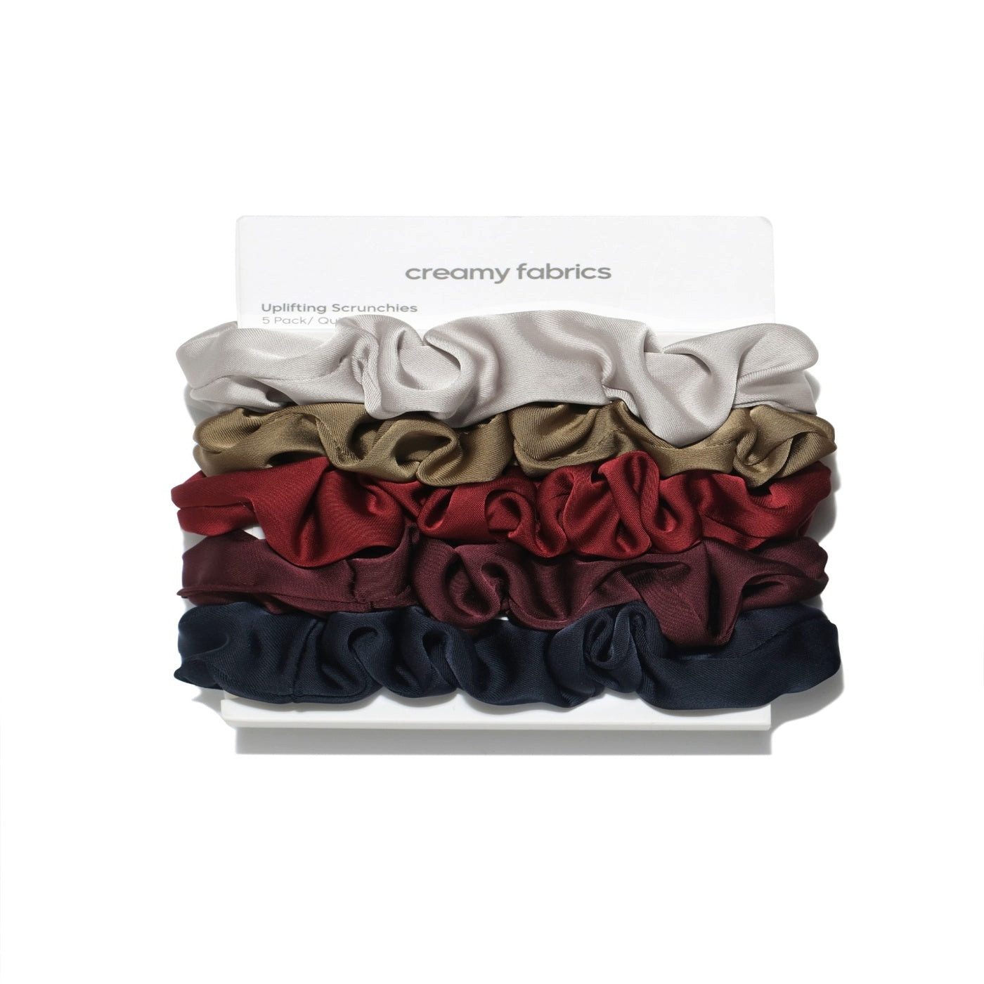 cfab (creamy fabrics) Haargummi Alltags Scrunchies, 5er Pack-Winterfarben, 1-tlg.