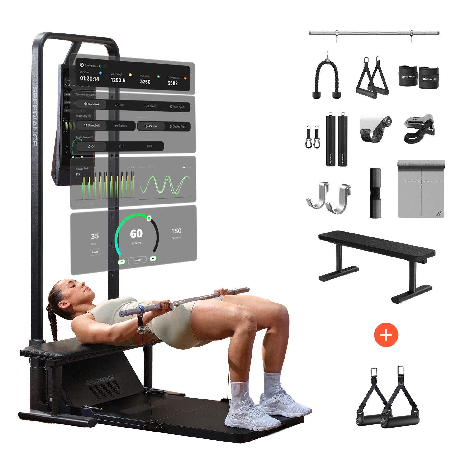 Kraftstation Gym Monster 2, verbessertes KI-gesteuertes All-in-One Home Gym
