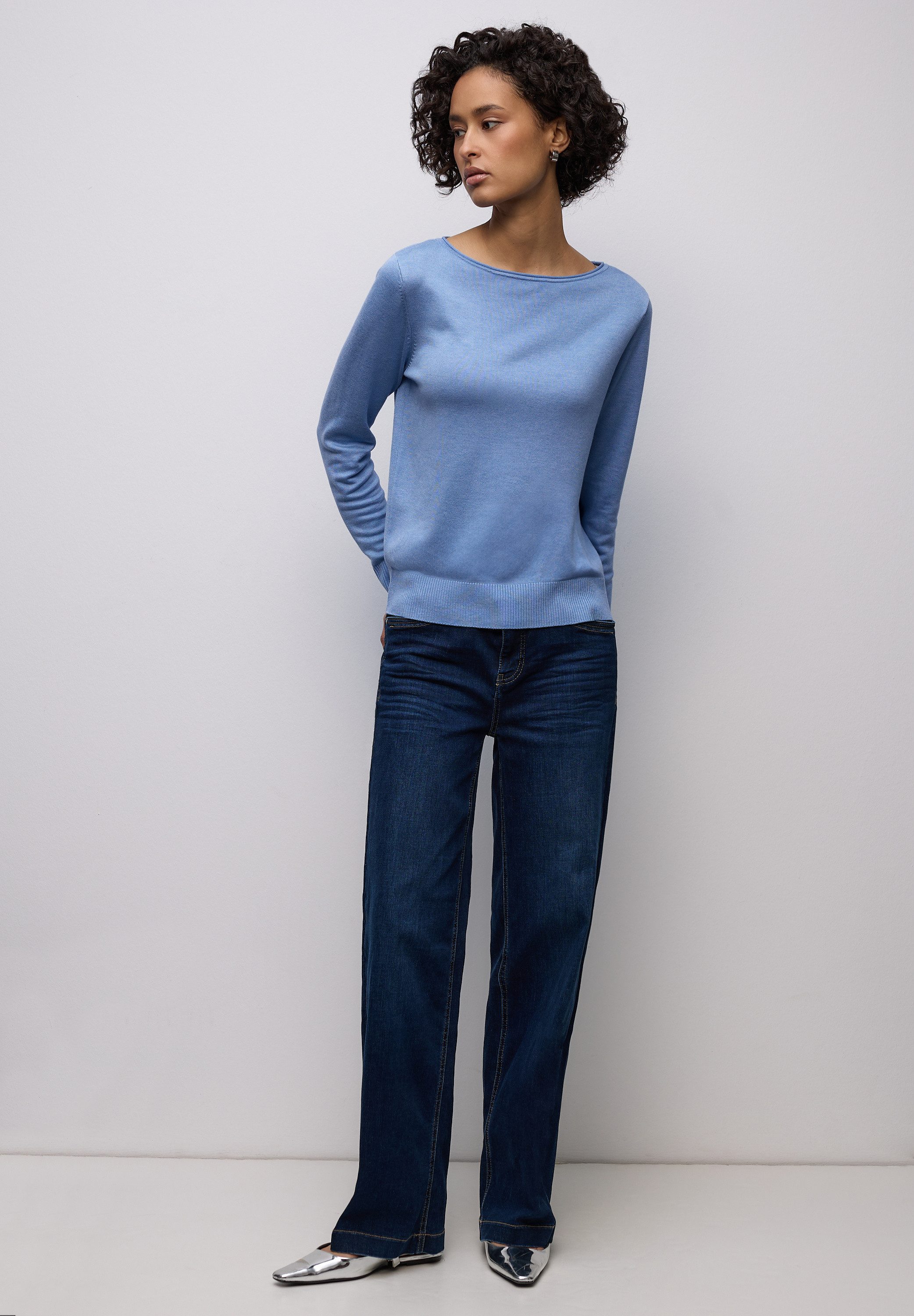 STREET ONE Longpullover mit Strick-Detail