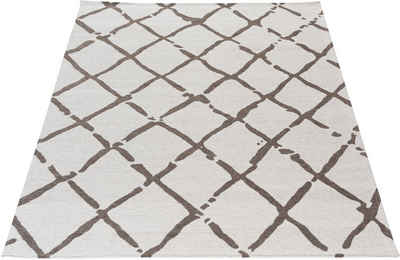 Teppich Carina 6964, Sehrazat, rechteckig, Höhe: 8 mm, waschbar, Flachgewebe, Scandi Design, rutschfest, geometrisches Design