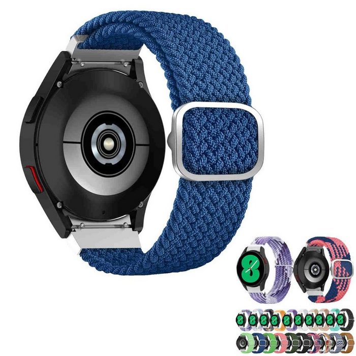 Wigento Smartwatch-Armband Für Samsung Galaxy Watch 4 40mm / 44mm Uhr Nylon Armband Ersatz Arm Band Muster 12