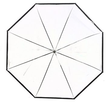 Dr. Neuser Langregenschirm XL Regenschirm transparent durchsichtig Ø111cm, mit Öffnungsautomatik