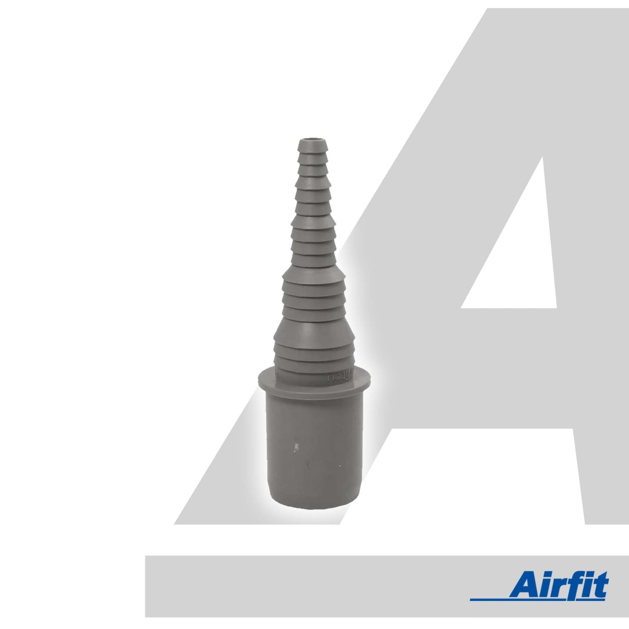 Airfit GmbH & Co. KG Ablaufrohr Schlauchnippel DN 32 für Schlauch von 8 bis 25 mm - KS-grau