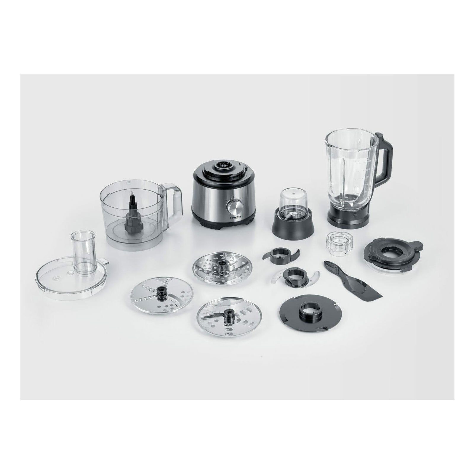 Severin Küchenmaschine KM 3892, 1200 W, 1.5 l Schüssel, Edelstahl-Messereinheit