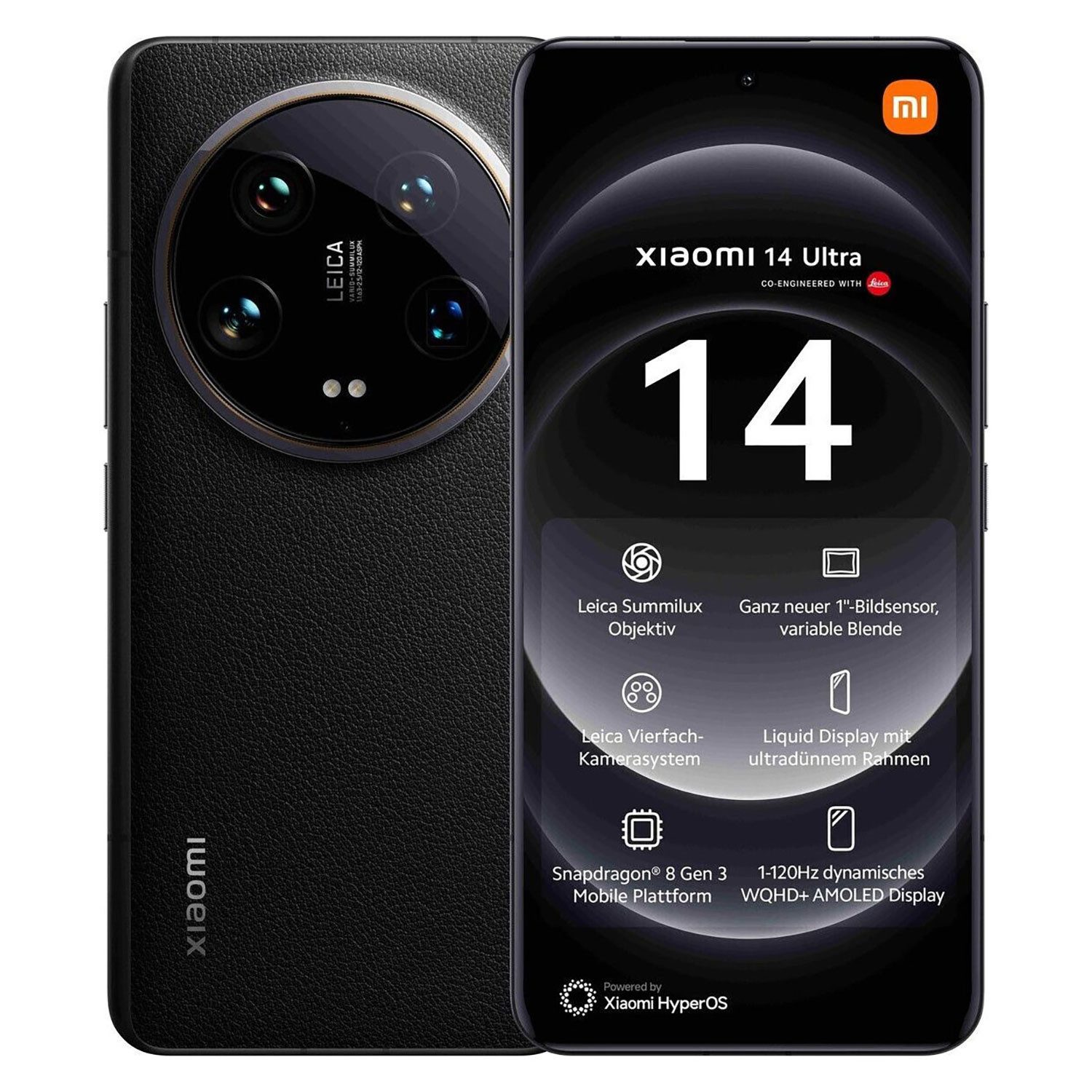 Xiaomi Xiaomi 14 Ultra Neu Smartphone (17.09 cm/6.73 Zoll, 512 GB Speicherplatz, 50 MP Kamera, variable Blende, optischer Kamerazoom)