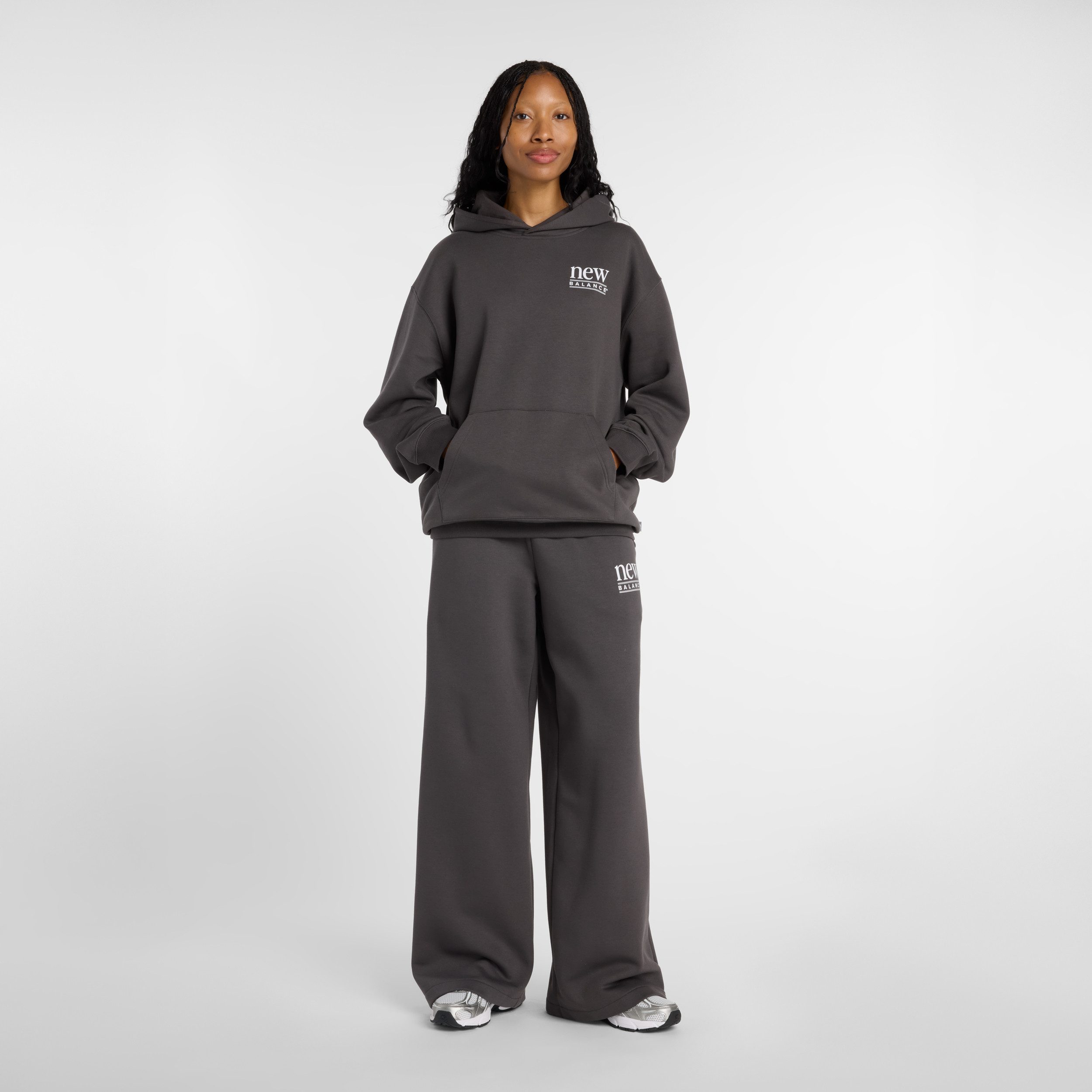 New Balance Kapuzensweatshirt mit Kapuze, ohne Verschluss, aus Baumwolle und Polyester – Bild 4 von 5