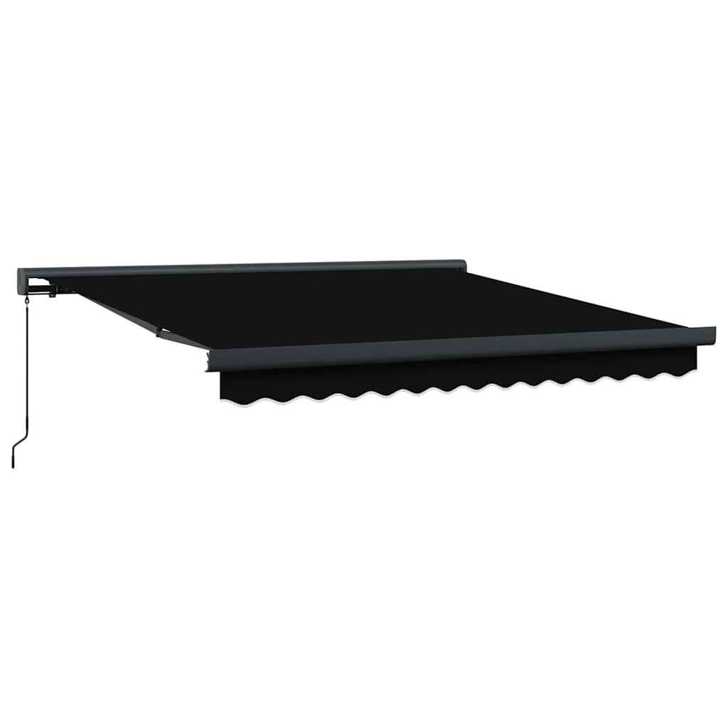 vidaXL Markise Einziehbare Markise Schwarz 300 x 250 cm Stoff und Metall (1-St)