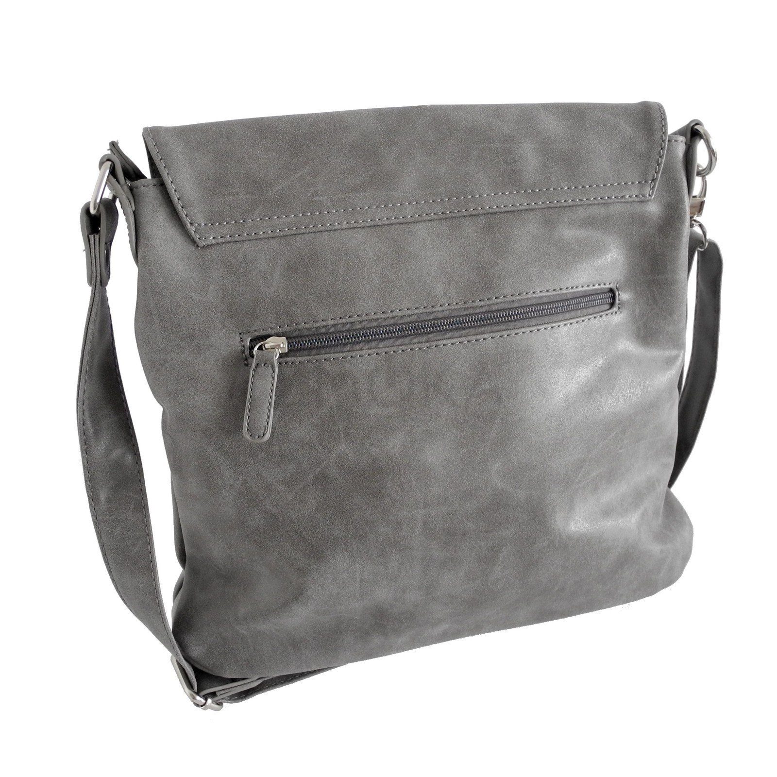Auswahl Street Umhängetasche Grau Damen Messengerbag - Handtasche BAG Damentasche Bag STREET