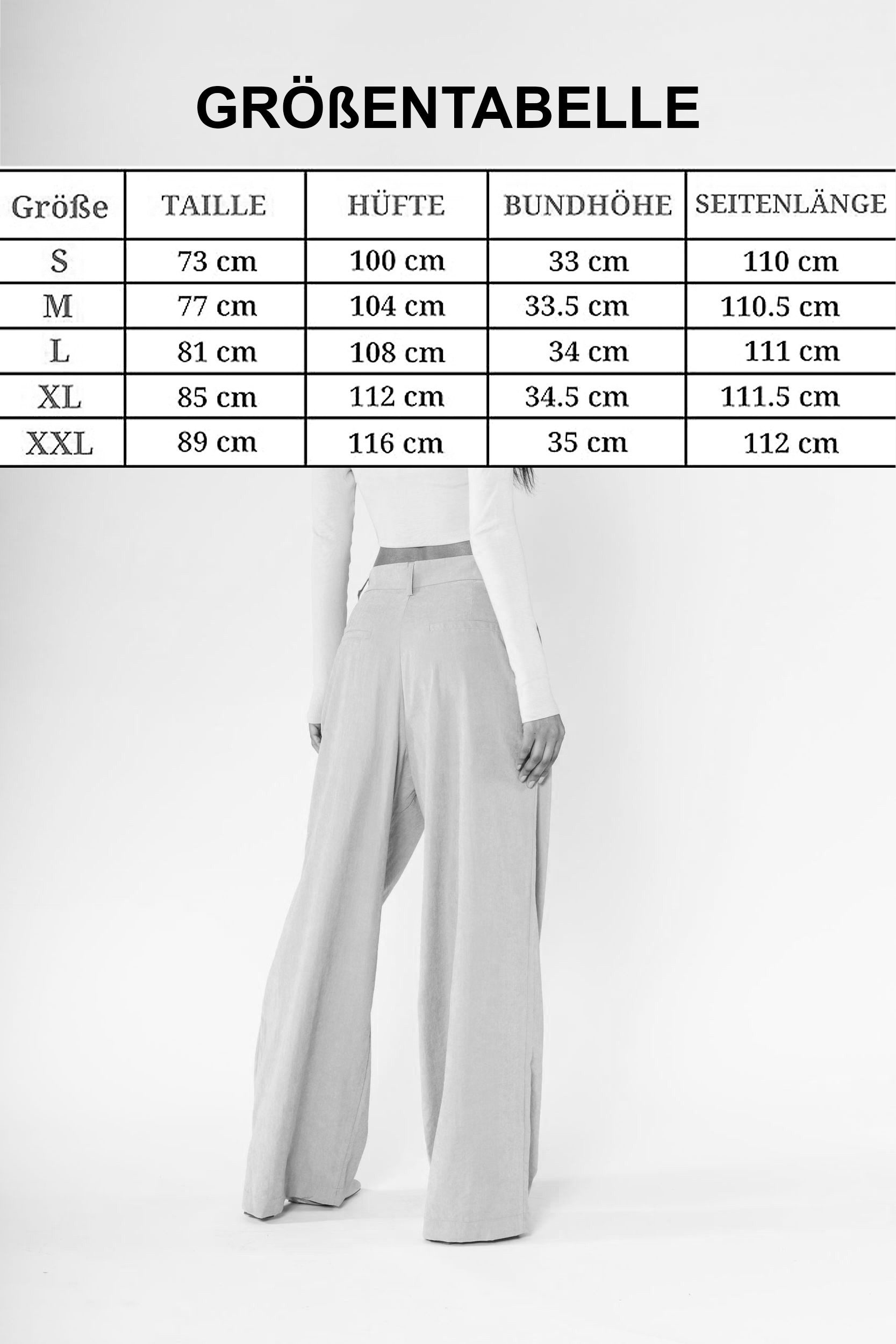 Nina Carter Stoffhose Weites Design Samt mit Elegant Lockerem Beinschnitt Pantalon large habillé