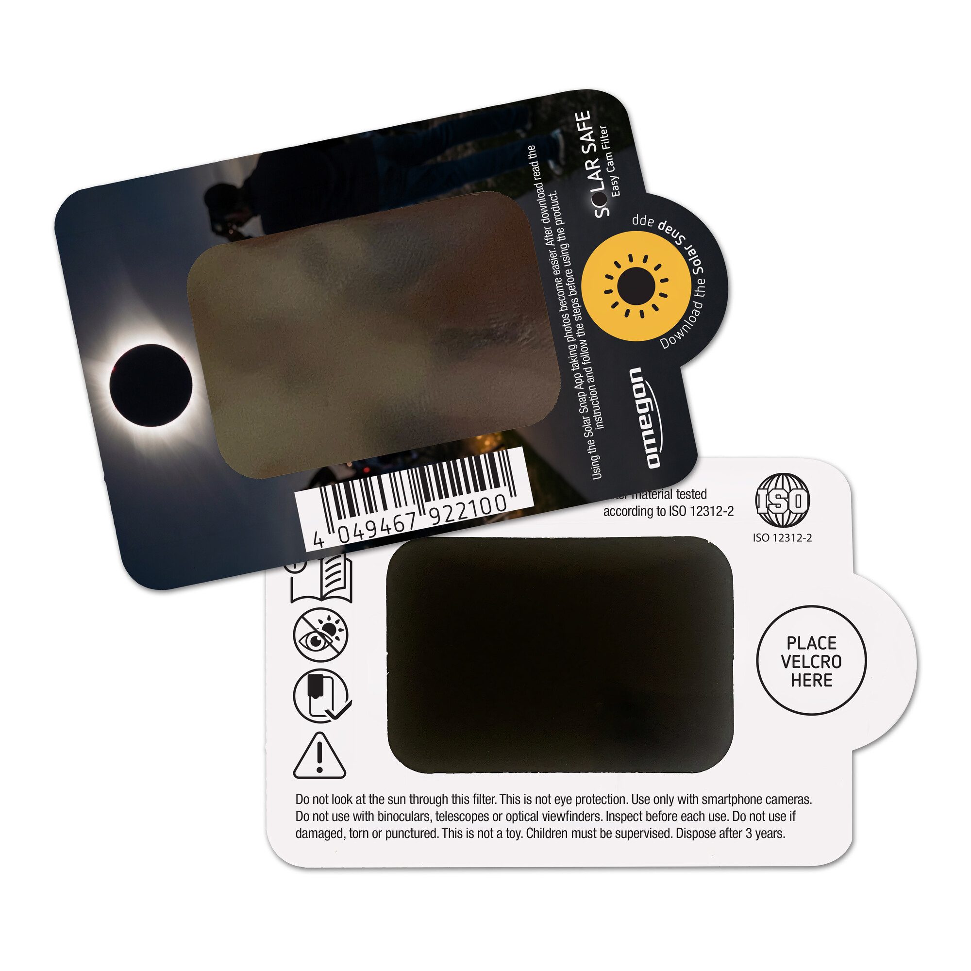 Omegon Teleskop Omegon Sonnenfilter Solar Safe Easy Cam Filter