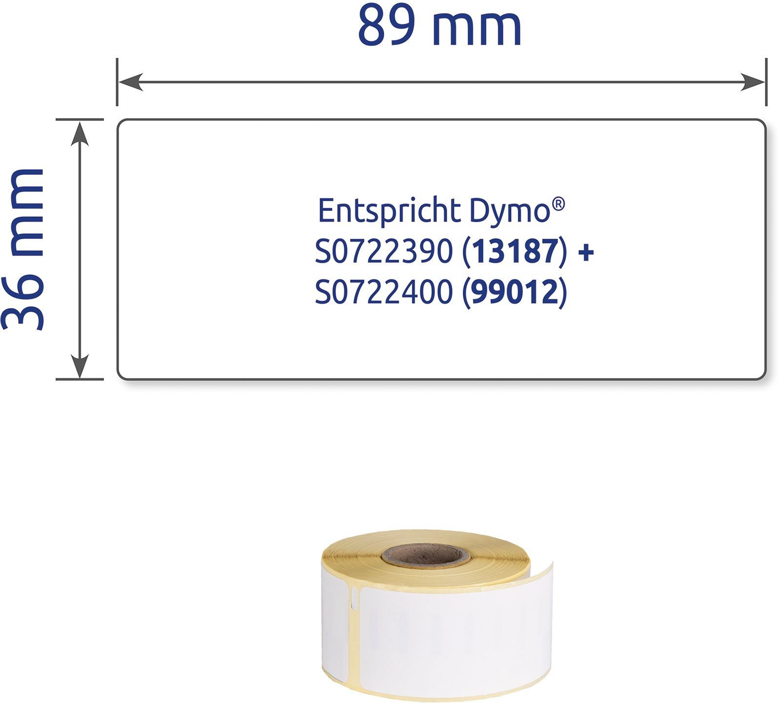 Thumbnail - Avery Zweckform Etiketten Rollen-Etiketten Adressaufkleber 36x89mm 18 Rolle/4.680 Etiketten weiß