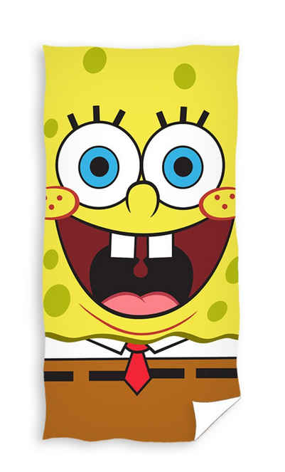 Sponge Bob Badetuch SpongeBob Badetuch Handtuch Strandtuch 70 x 140 cm