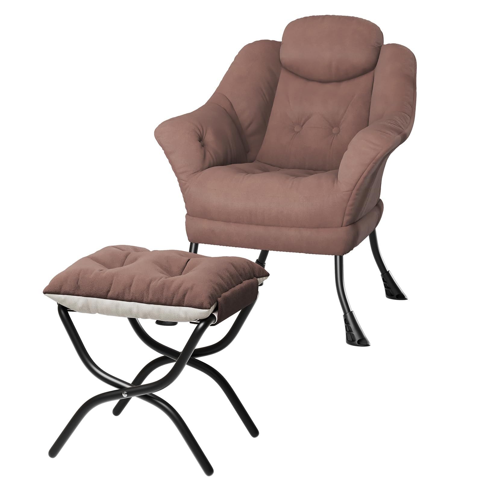 GarveeMore Ohrensessel Relaxsessel mit Hocker Ohrensessel Polstersessel Fau günstig online kaufen