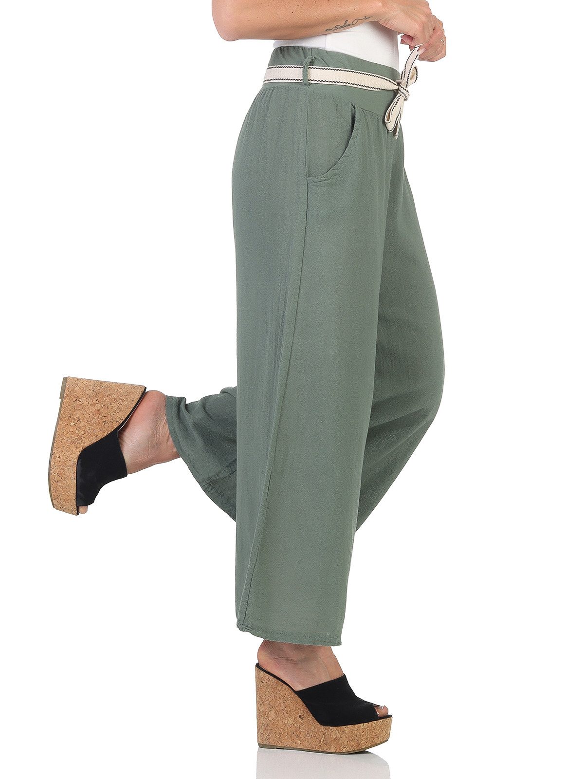 Mississhop Haremshose Vielseitige Boho-Chic Baumwollhose 100 günstig online kaufen