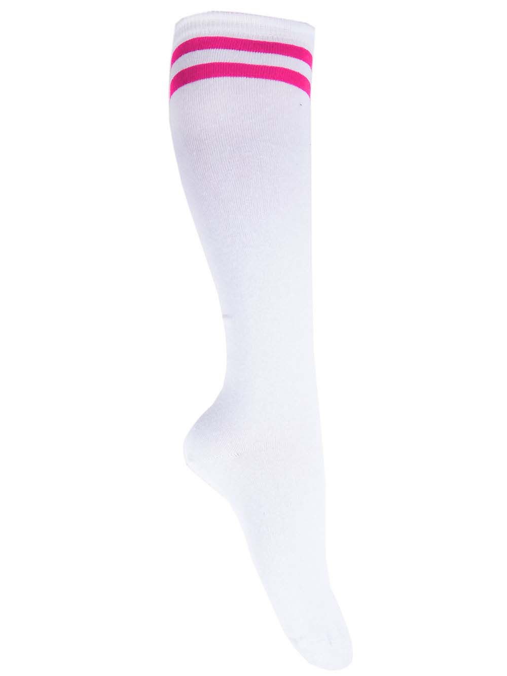 Goldschmidt Kostüme Kniestrümpfe Kniestrümpfe College weiß pink