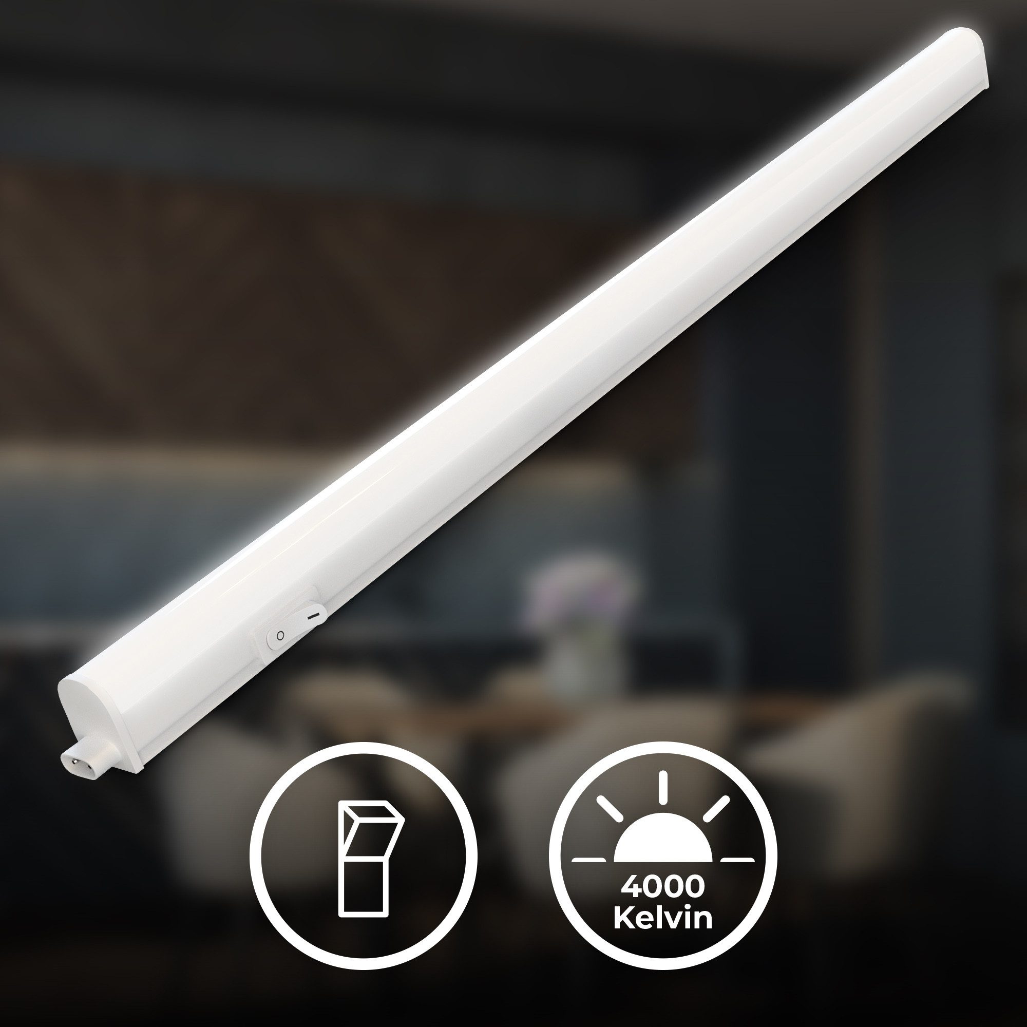 Briloner Leuchten LED Unterbauleuchte Küchenlicht Schrankleuchte Arbeitslicht Werkstatt Weiß, Einzelpack, LED fest integriert